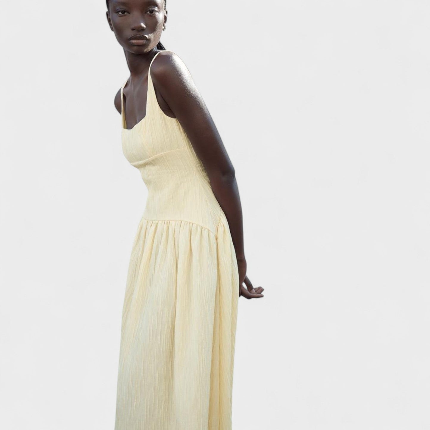 Catalina – Vestido Midi Amarillo