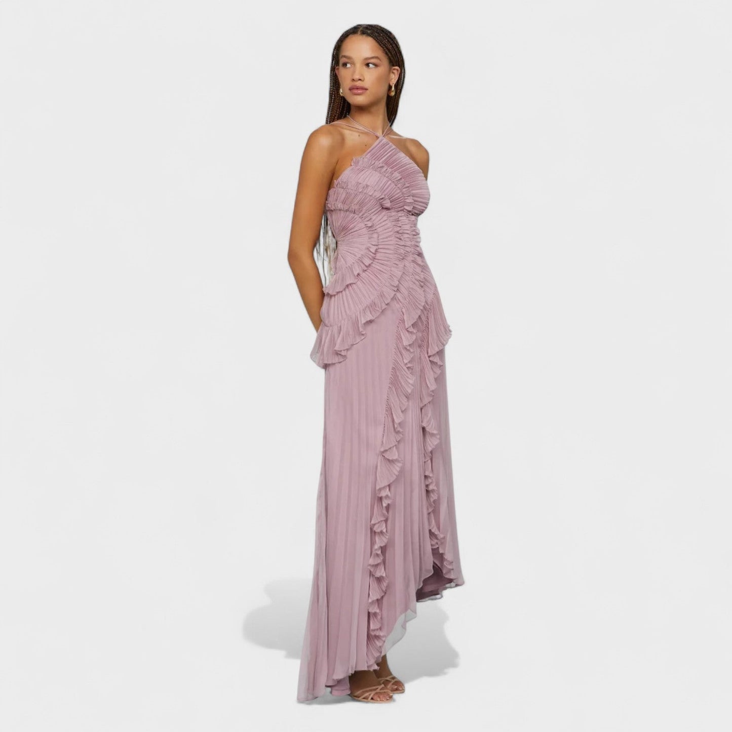 Isadora – Vestido Lavanda Plissado