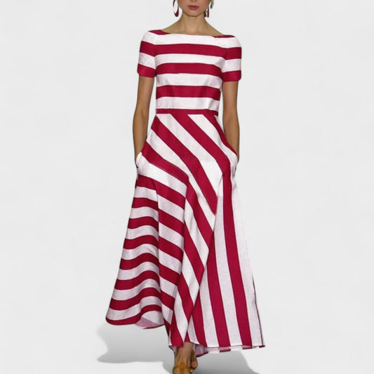 Raya – Vestido Largo a Rayas Elegantes