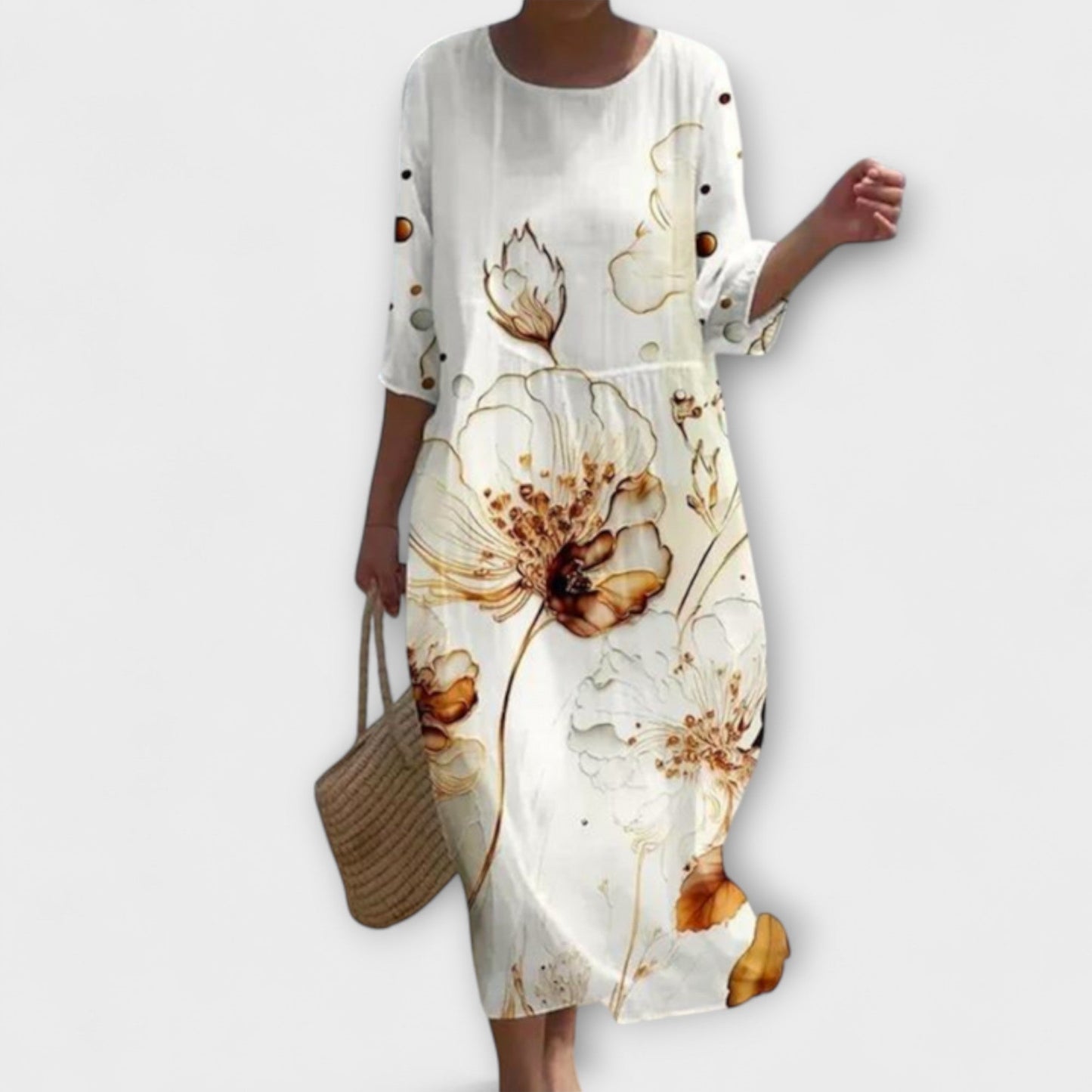 Miranda - Elegante vestido largo con flores