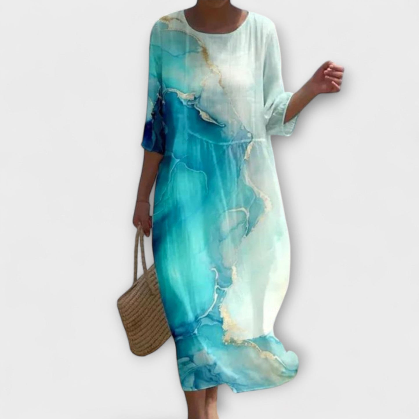 Miranda - Elegante vestido largo con flores