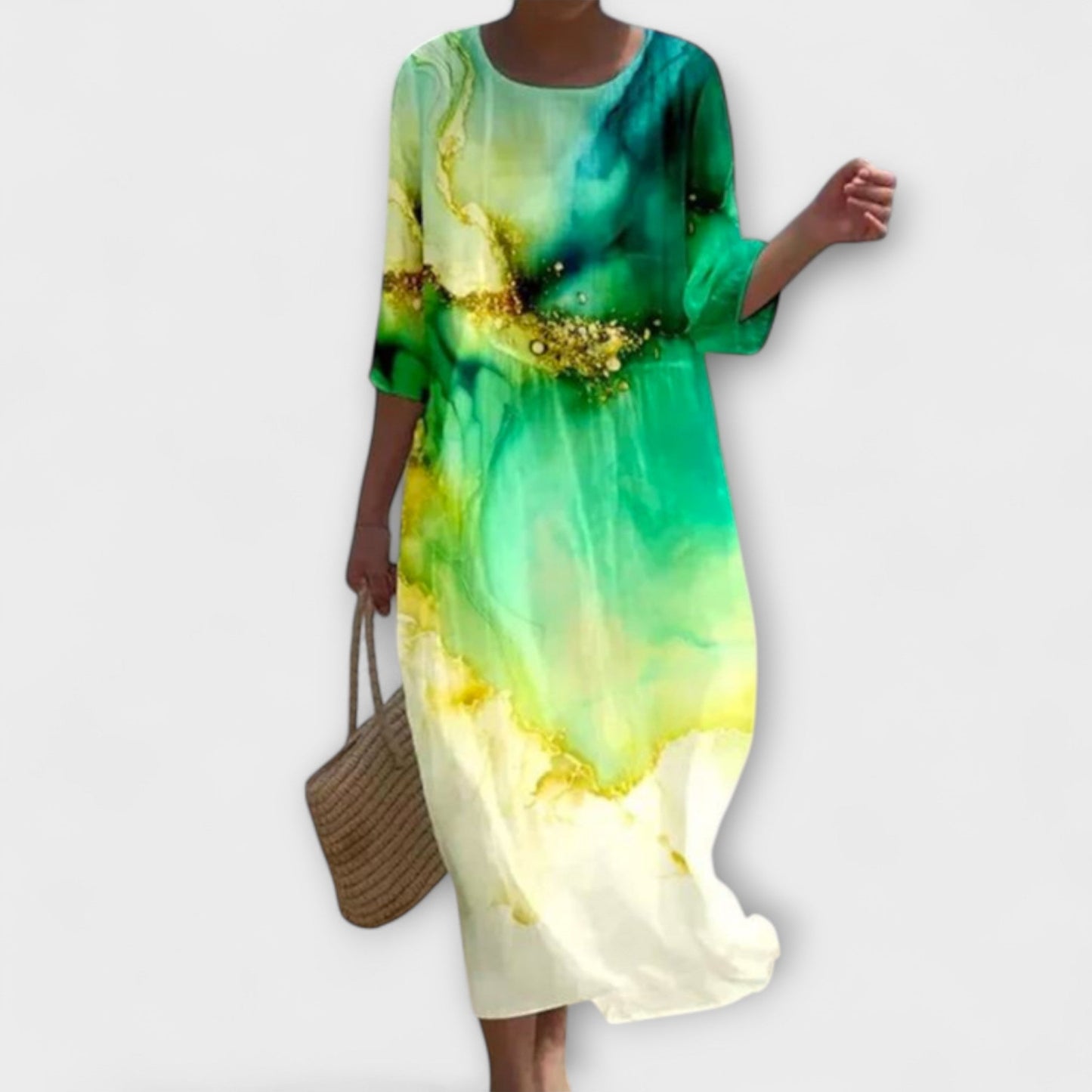 Miranda - Elegante vestido largo con flores
