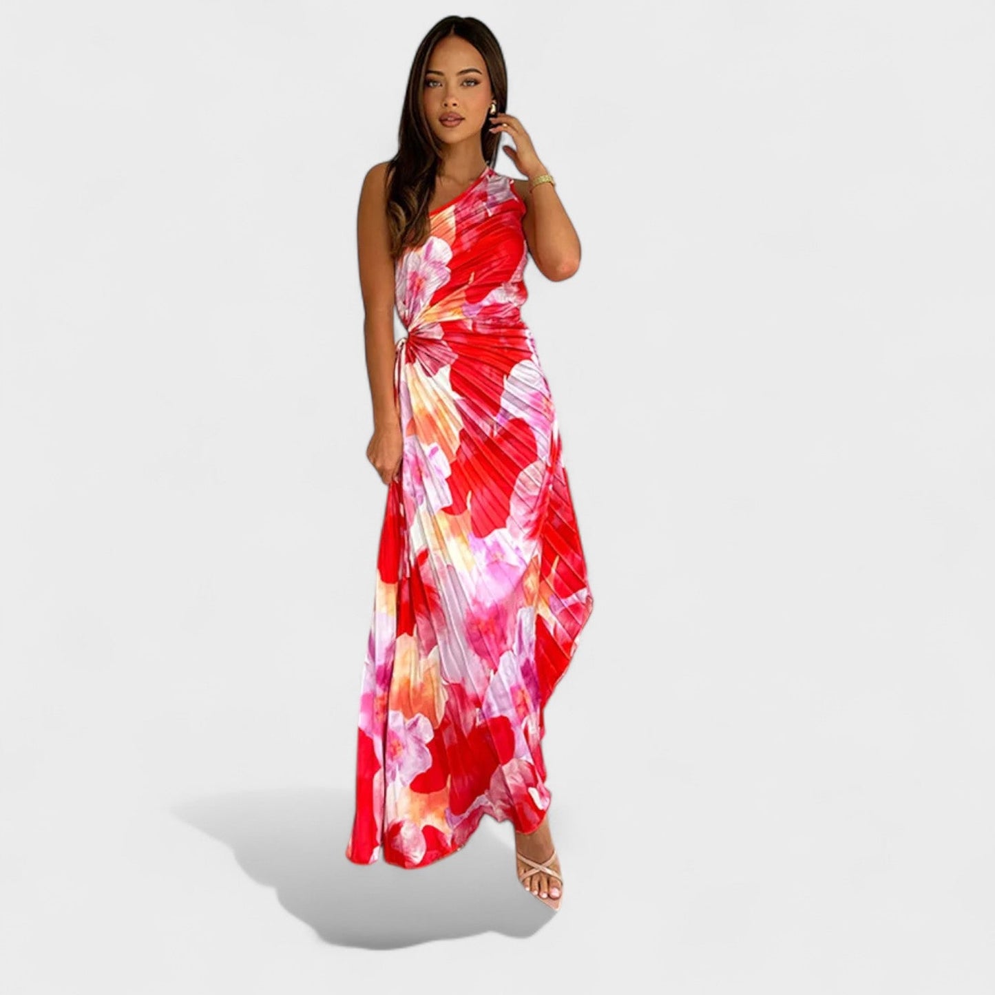 Casie – Vestido Asimétrico Floral de Verano