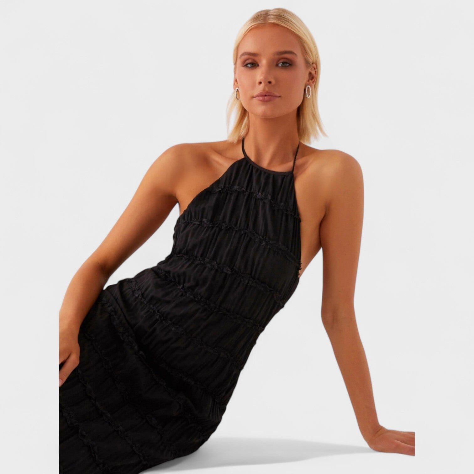 ADELINE - VESTIDO LARGO CON CUELLO HALTER ADELINE - VESTIDO LARGO CON CUELLO HALTER Rita