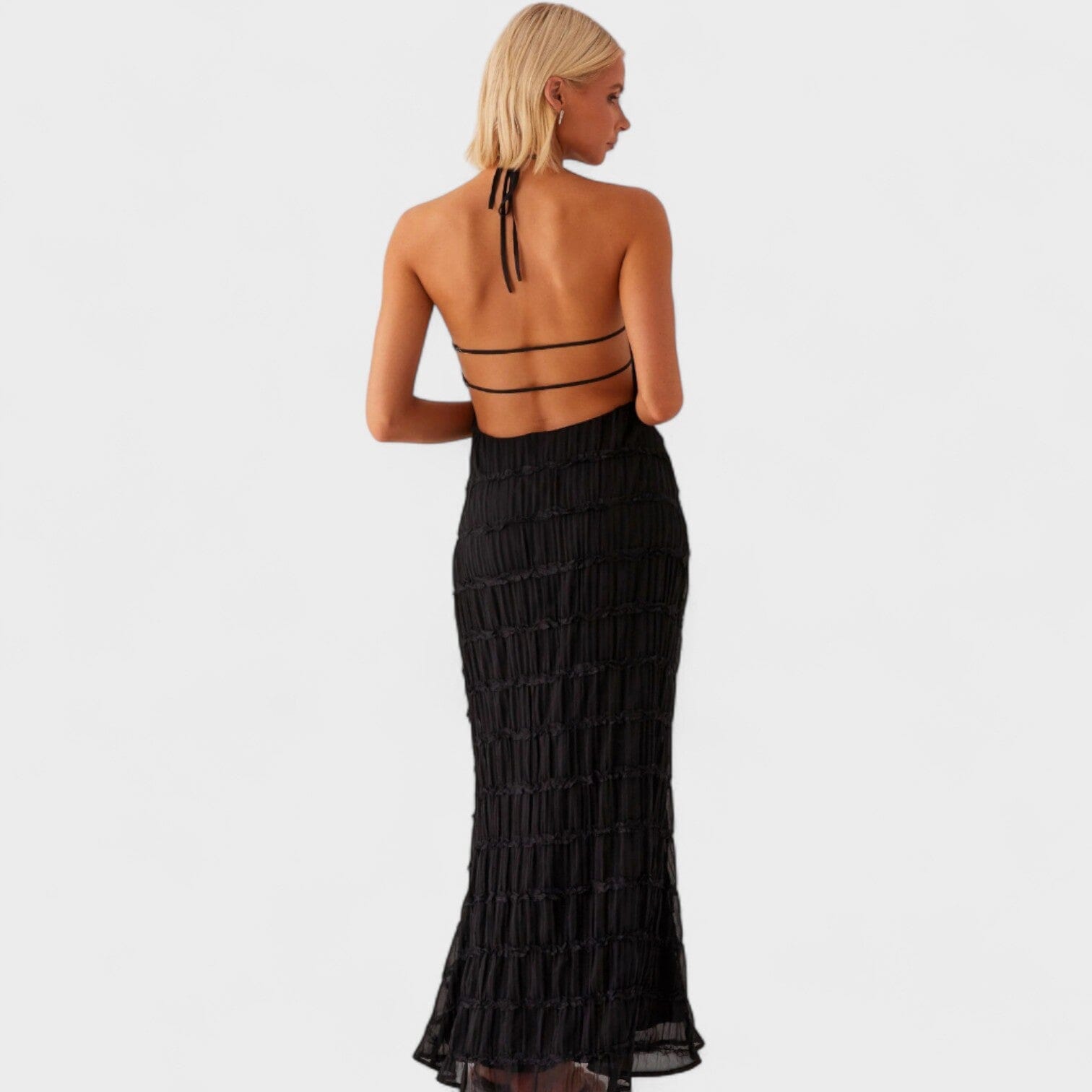 ADELINE - VESTIDO LARGO CON CUELLO HALTER ADELINE - VESTIDO LARGO CON CUELLO HALTER Rita