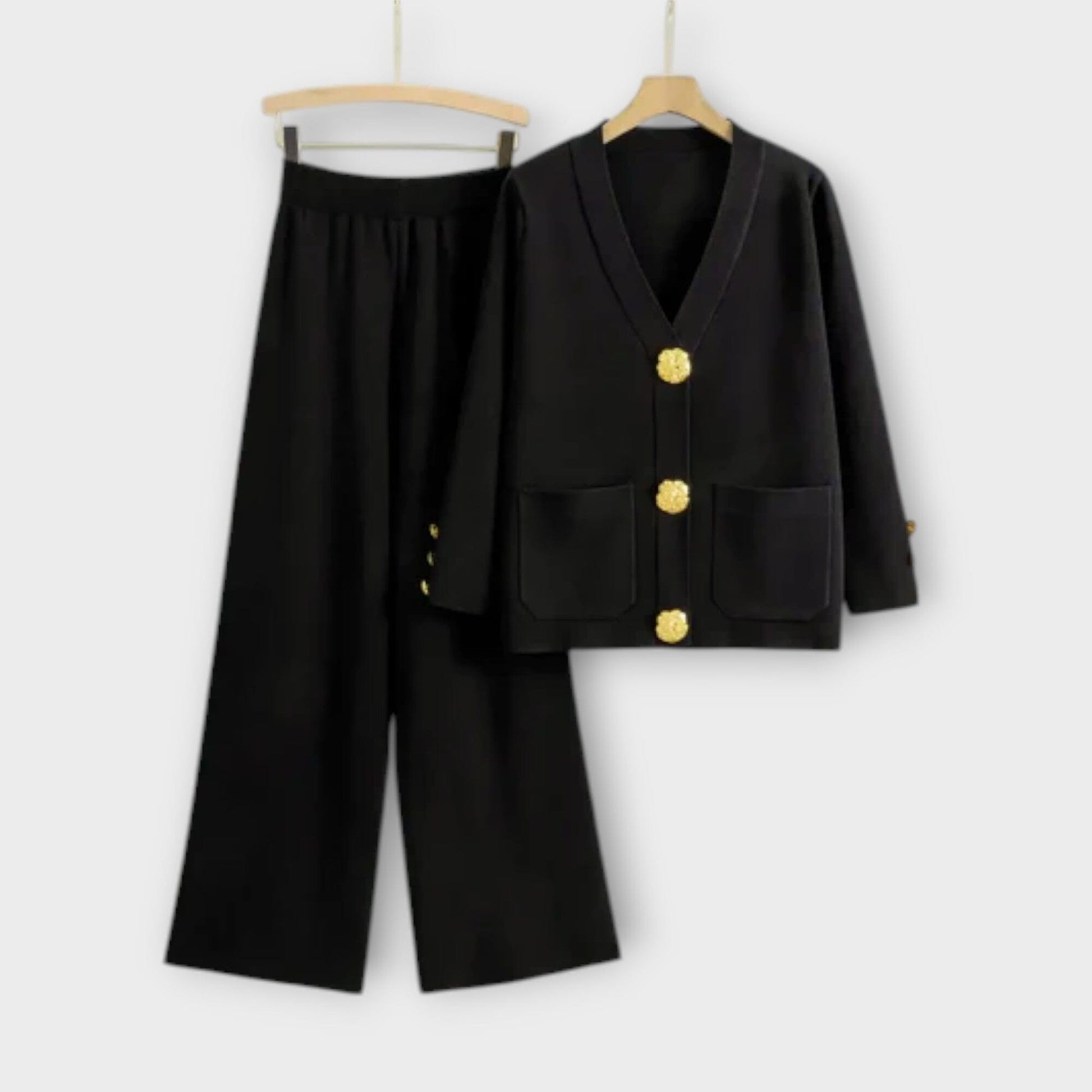 Angela – Conjunto Elegante Angela – Conjunto Elegante A minha loja Negro Einheitsgröße (S - 2XL)