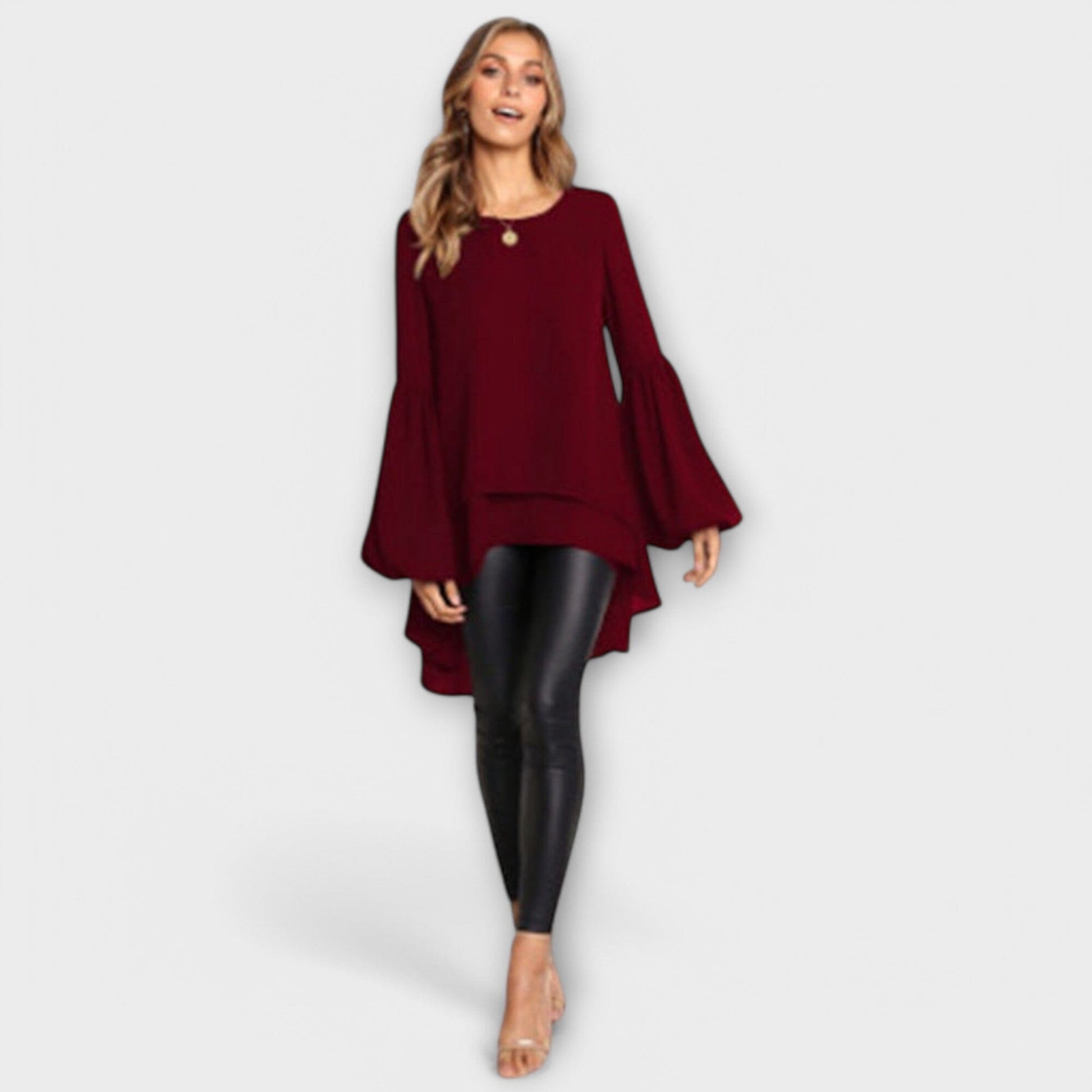 Aria - La Blusa Perfecta para la Primavera con Escote Redondo Aria - La Blusa Perfecta para la Primavera con Escote Redondo A minha loja Rojo XS