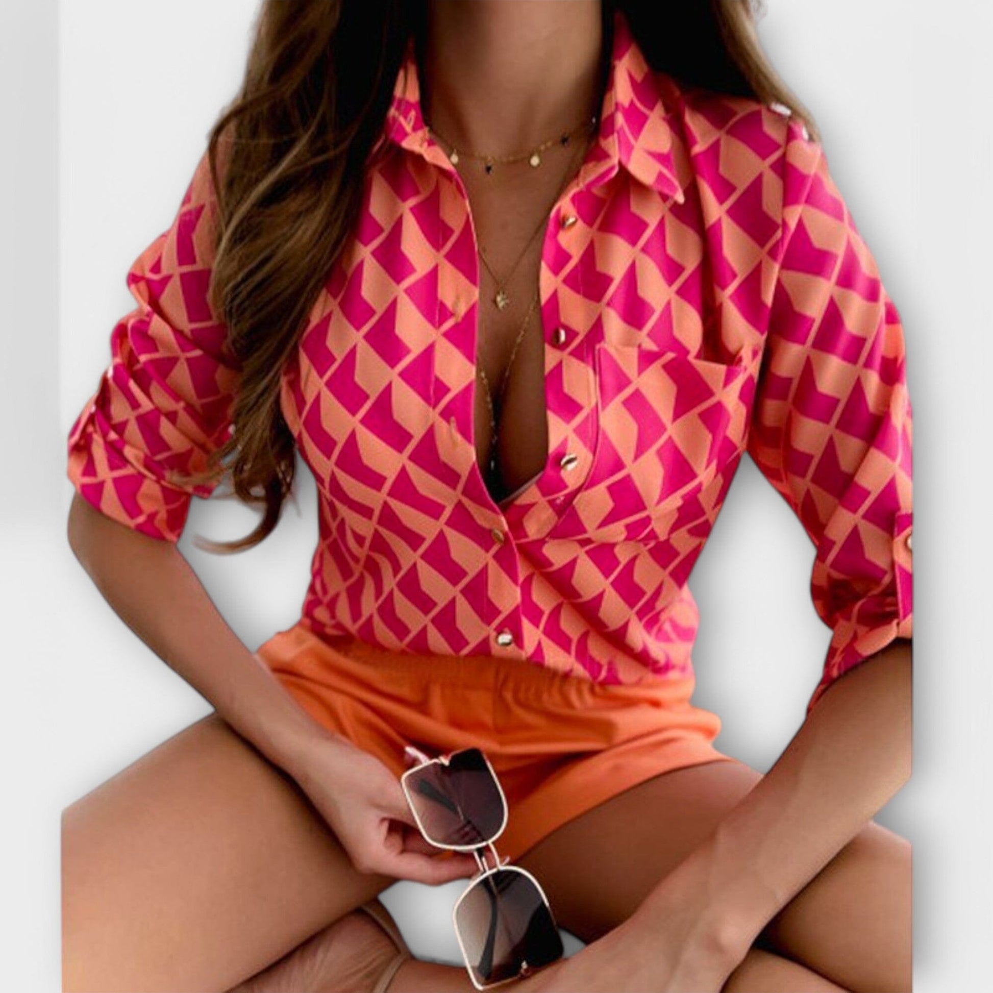 Blusa con Cuello Clásico Blusa con Cuello Clásico A minha loja