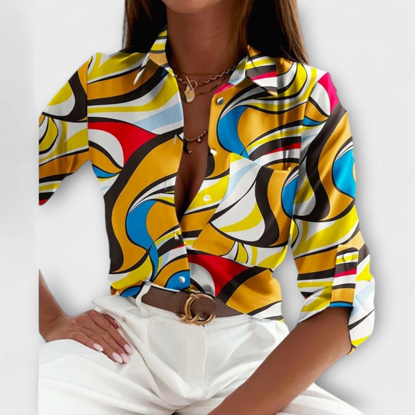 Blusa con Cuello Clásico Blusa con Cuello Clásico A minha loja