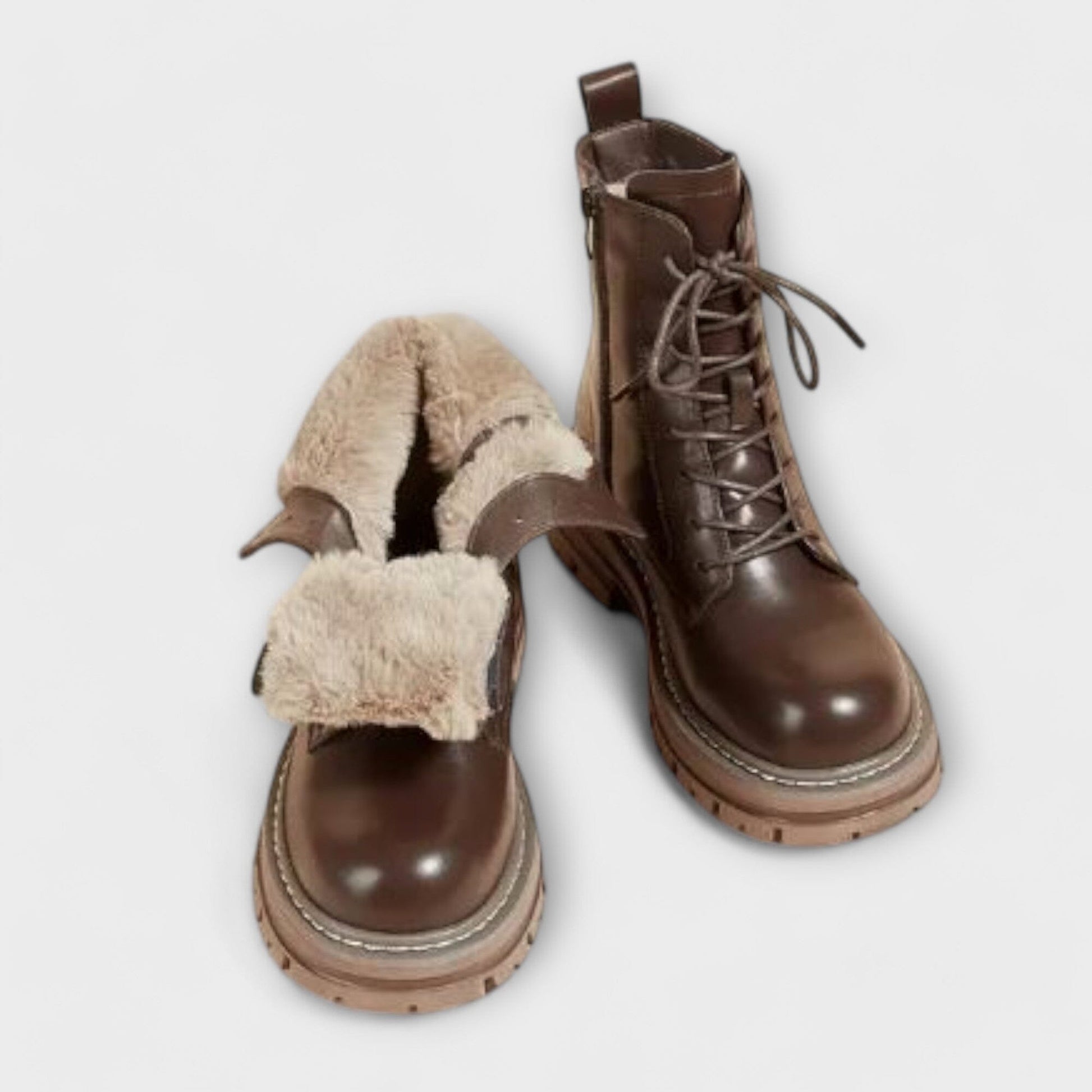 Botas de piel para mujer Botas de piel para mujer A minha loja Braun 35