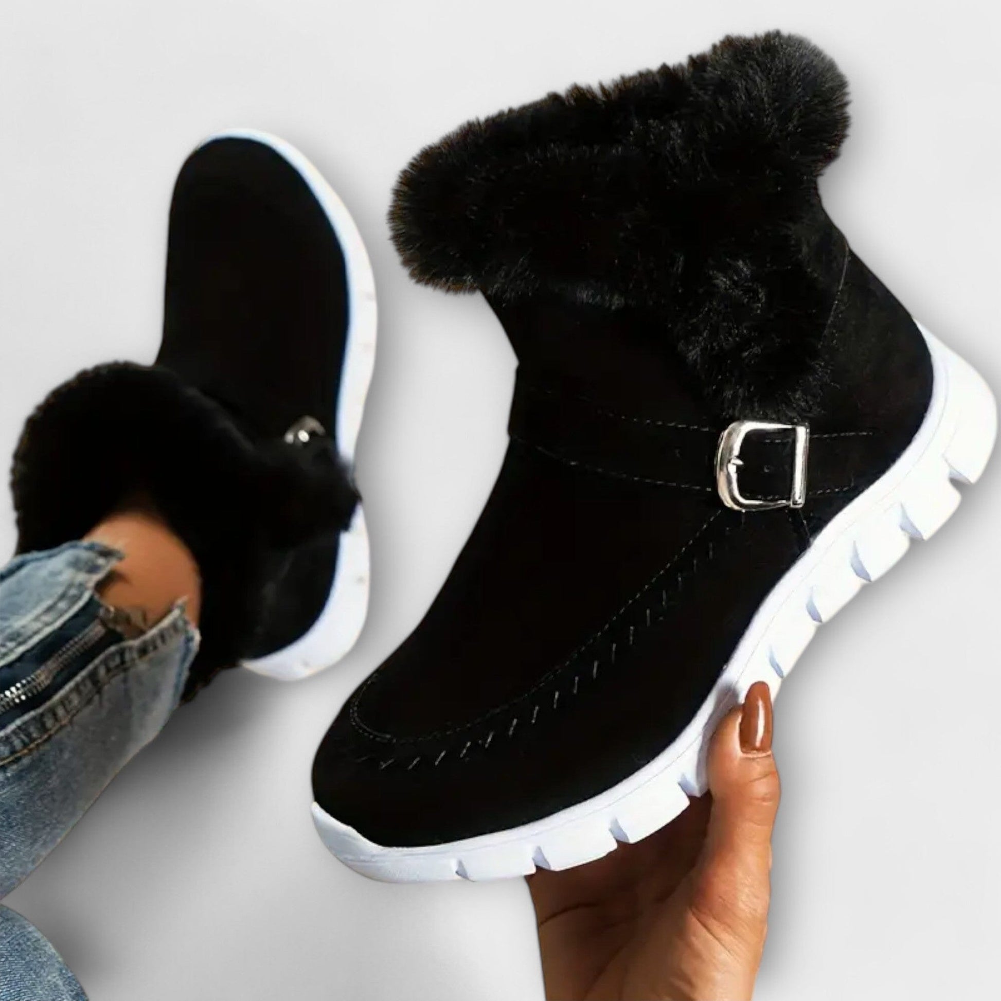 Botines Chelsea forrados y cálidos Botines Chelsea forrados y cálidos A minha loja Negro 36