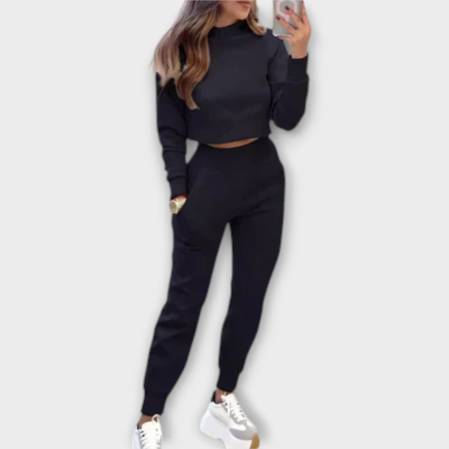 Brooklyn - Conjunto de Chándal Casual Brooklyn - Conjunto de Chándal Casual A minha loja Negro S
