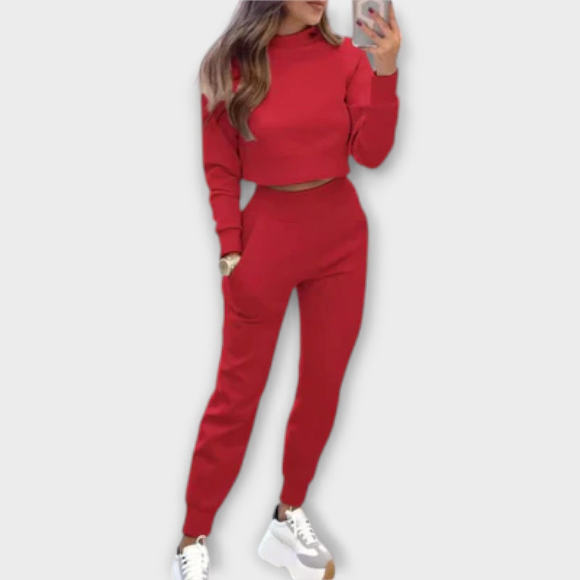 Brooklyn - Conjunto de Chándal Casual Brooklyn - Conjunto de Chándal Casual A minha loja Rojo S