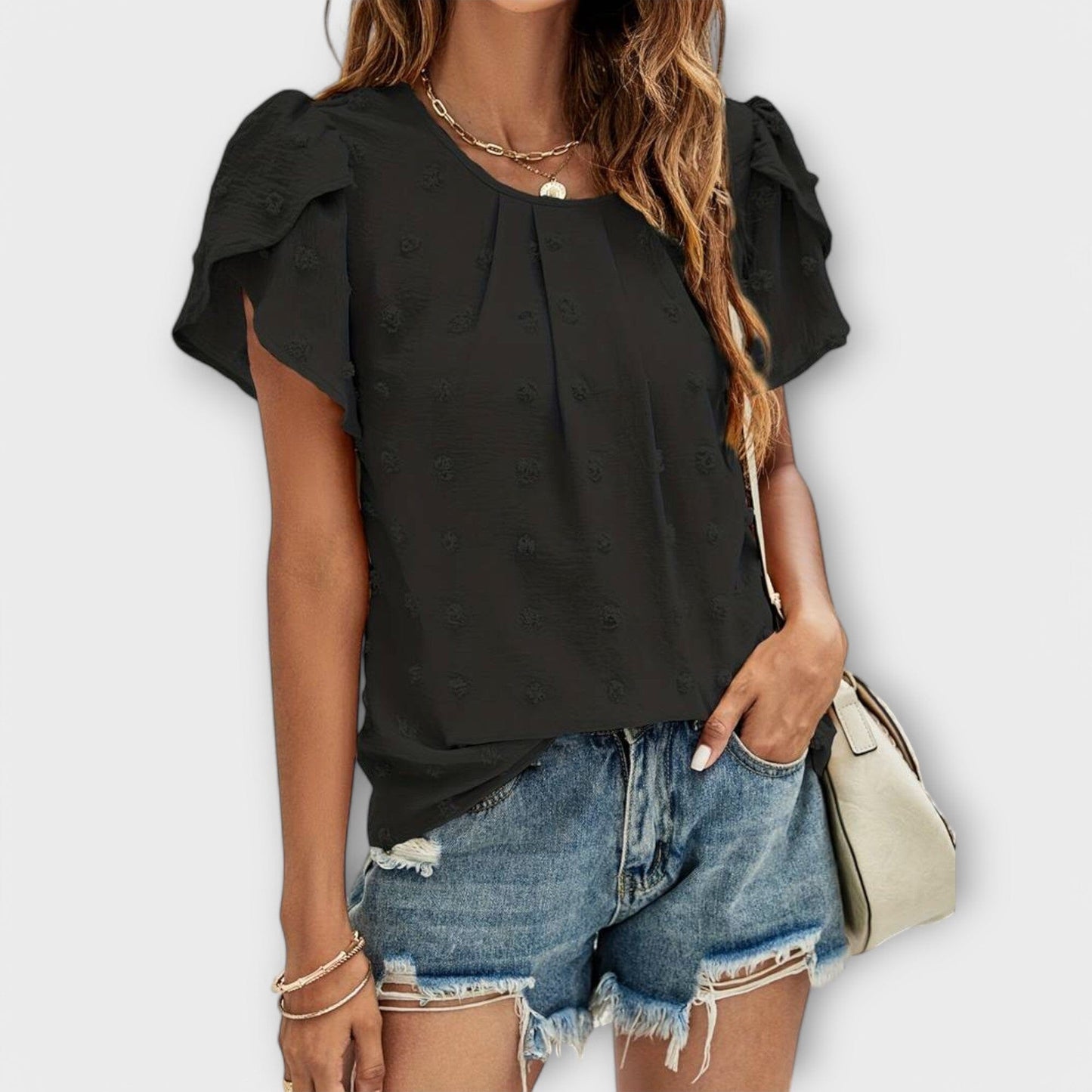 Charlotte - La Blusa Perfecta de Polka Dot Charlotte - La Blusa Perfecta de Polka Dot A minha loja Negro XS
