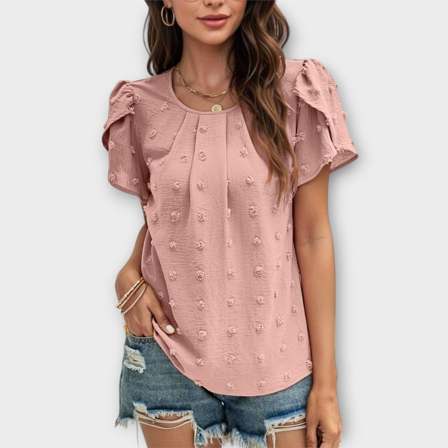 Charlotte - La Blusa Perfecta de Polka Dot Charlotte - La Blusa Perfecta de Polka Dot A minha loja Pink XS