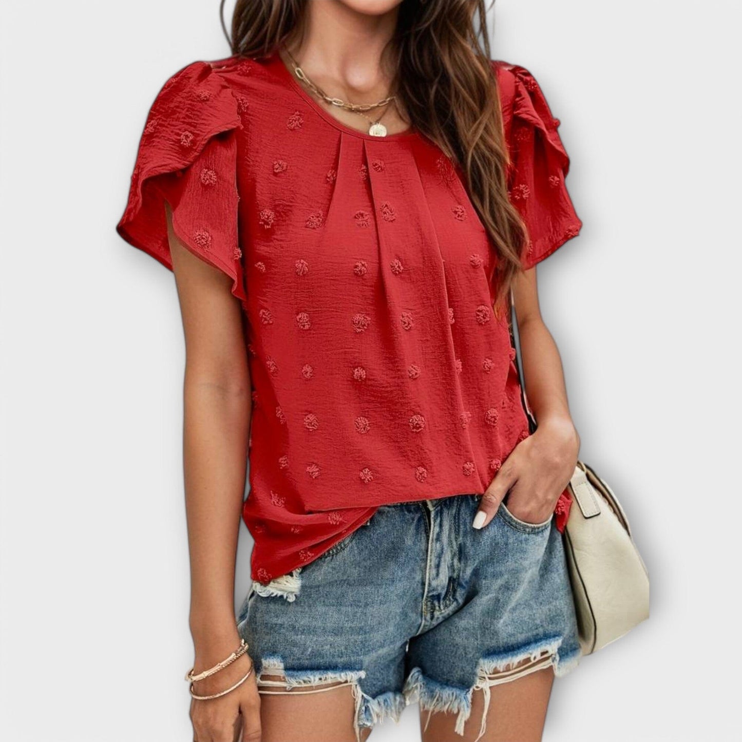 Charlotte - La Blusa Perfecta de Polka Dot Charlotte - La Blusa Perfecta de Polka Dot A minha loja Rojo XS