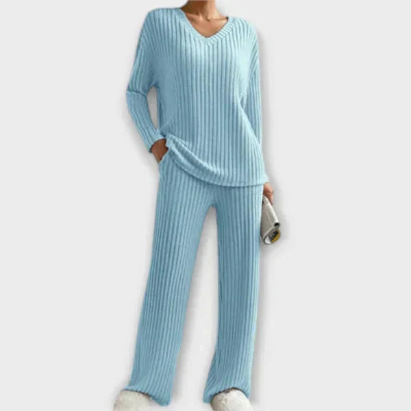Conjunto de Lounge Acanalado Conjunto de Lounge Acanalado A minha loja Azul XS