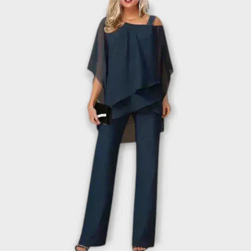 Conjunto de Noche de Chiffon Conjunto de Noche de Chiffon A minha loja Navy S