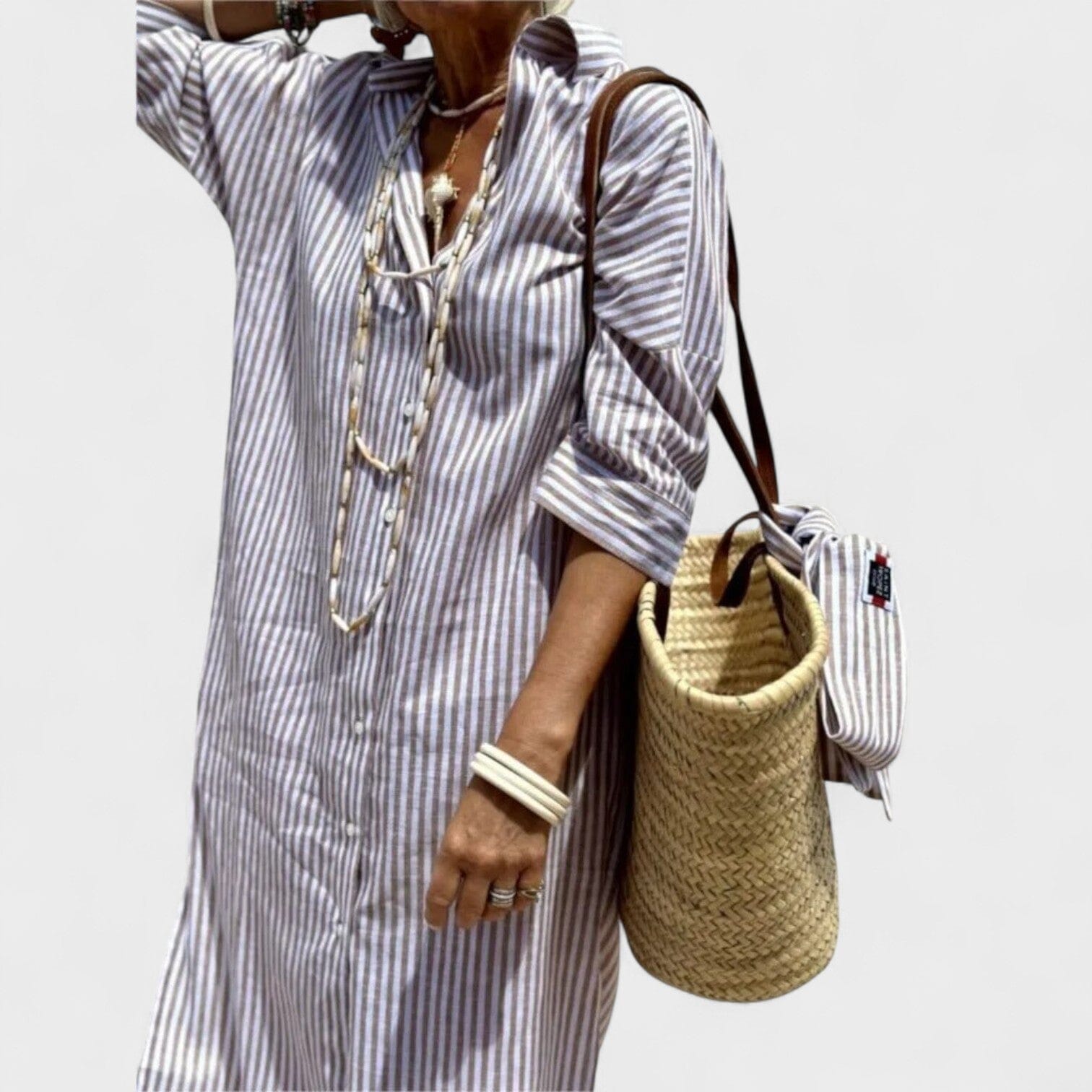 Denise | Vestido a rayas con cuello Denise | Vestido a rayas con cuello Rita