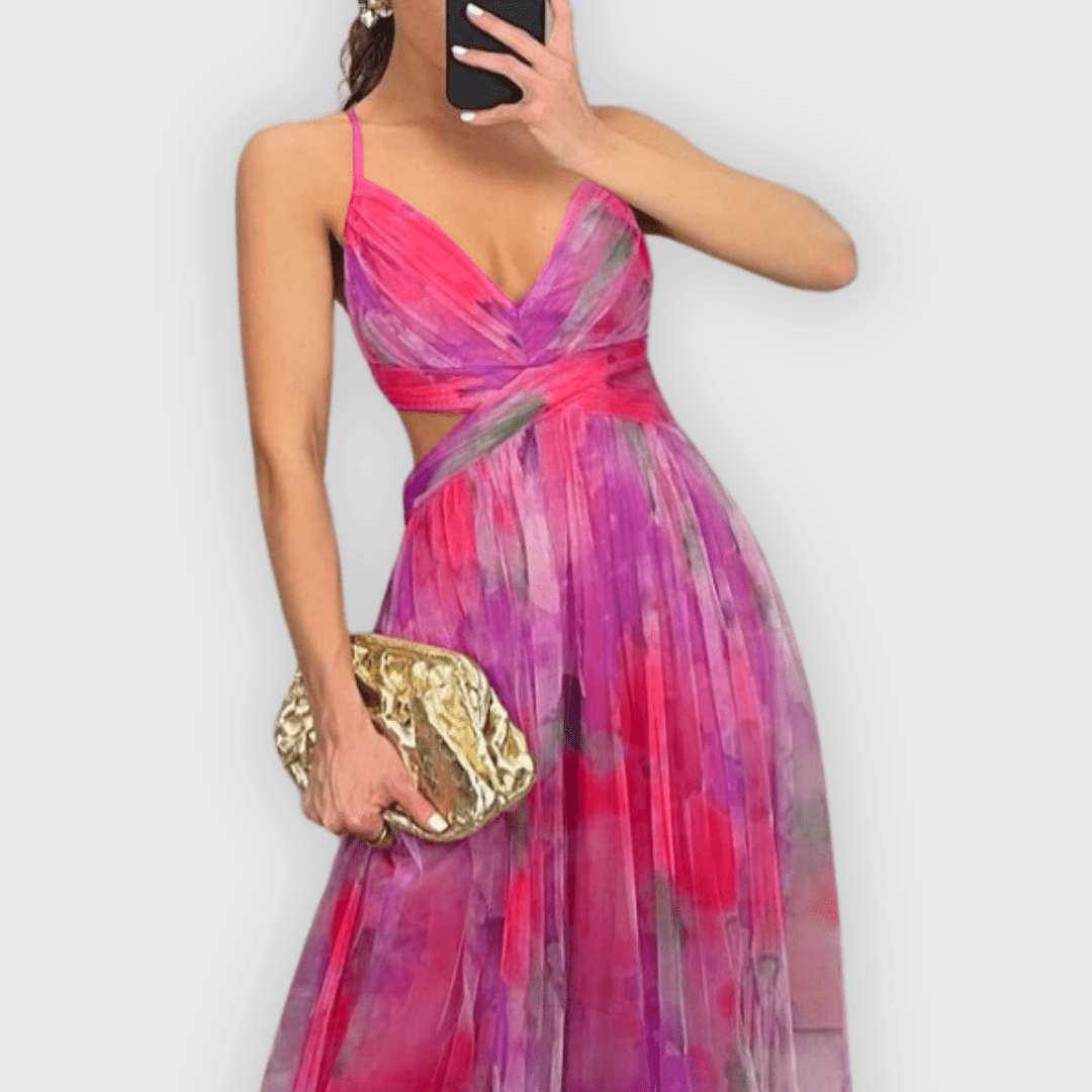 Dora | Vestido Maxi Premium Hecho a Mano Dora | Vestido Maxi Premium Hecho a Mano Rita Fucsia S