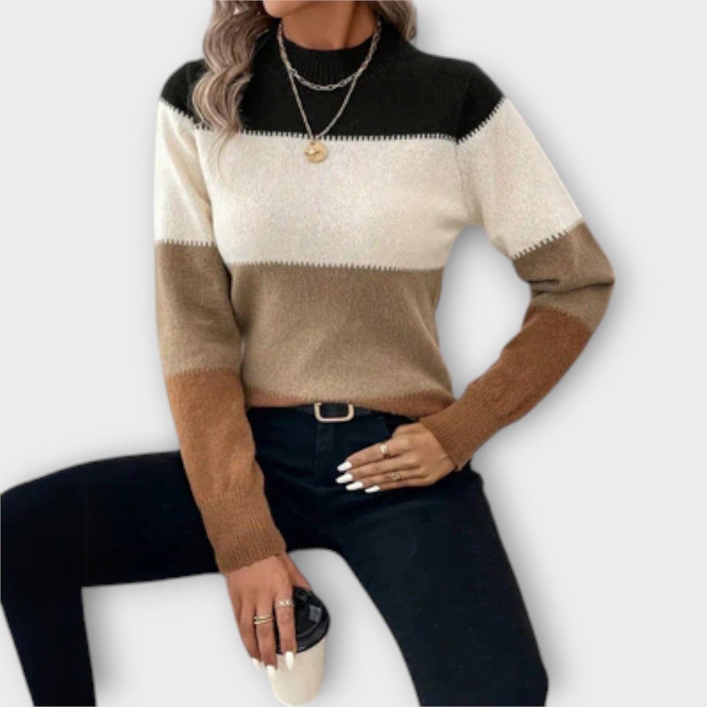 Elina - Suéter Casual y Elegante Elina - Suéter Casual y Elegante A minha loja Beige S