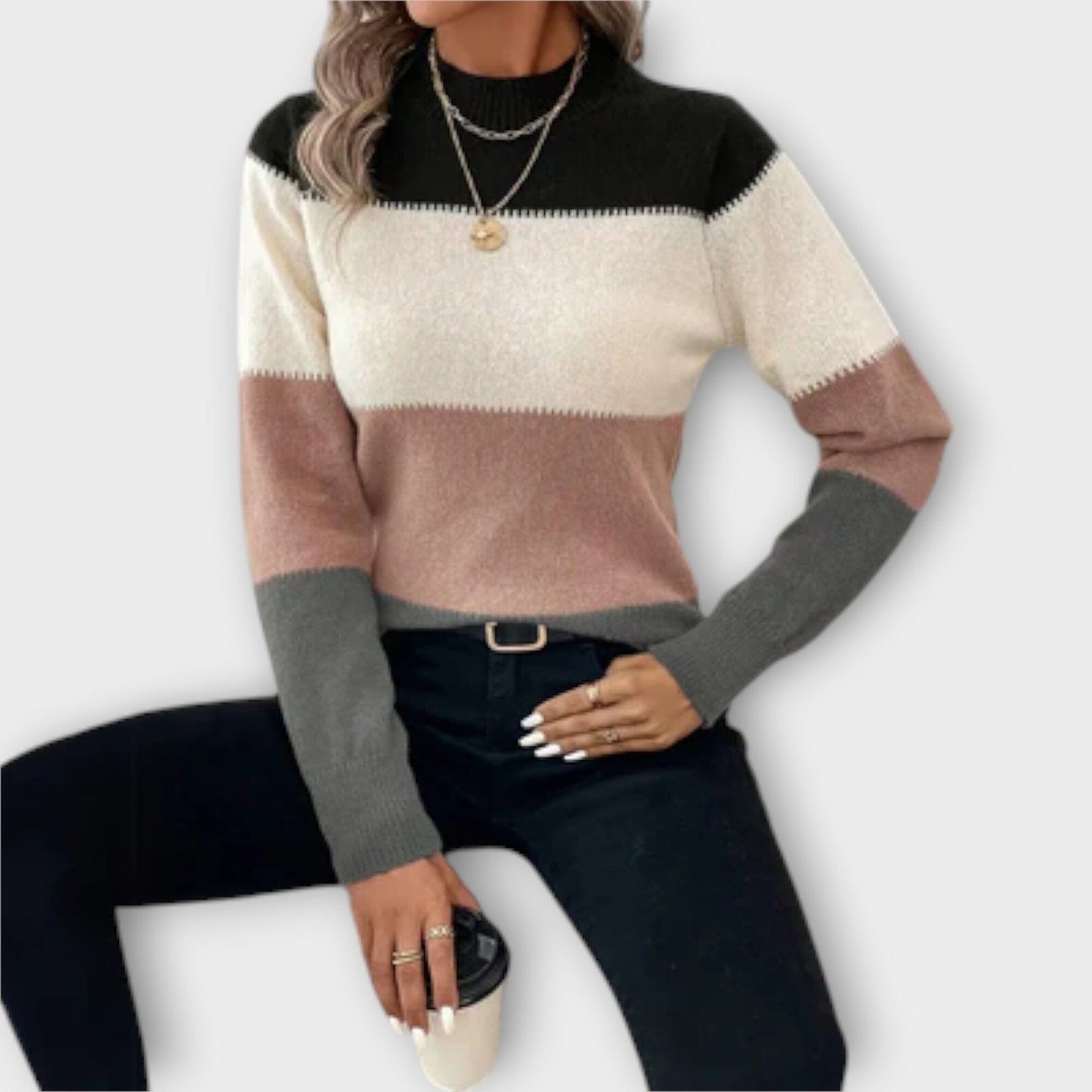 Elina - Suéter Casual y Elegante Elina - Suéter Casual y Elegante A minha loja Rosé S