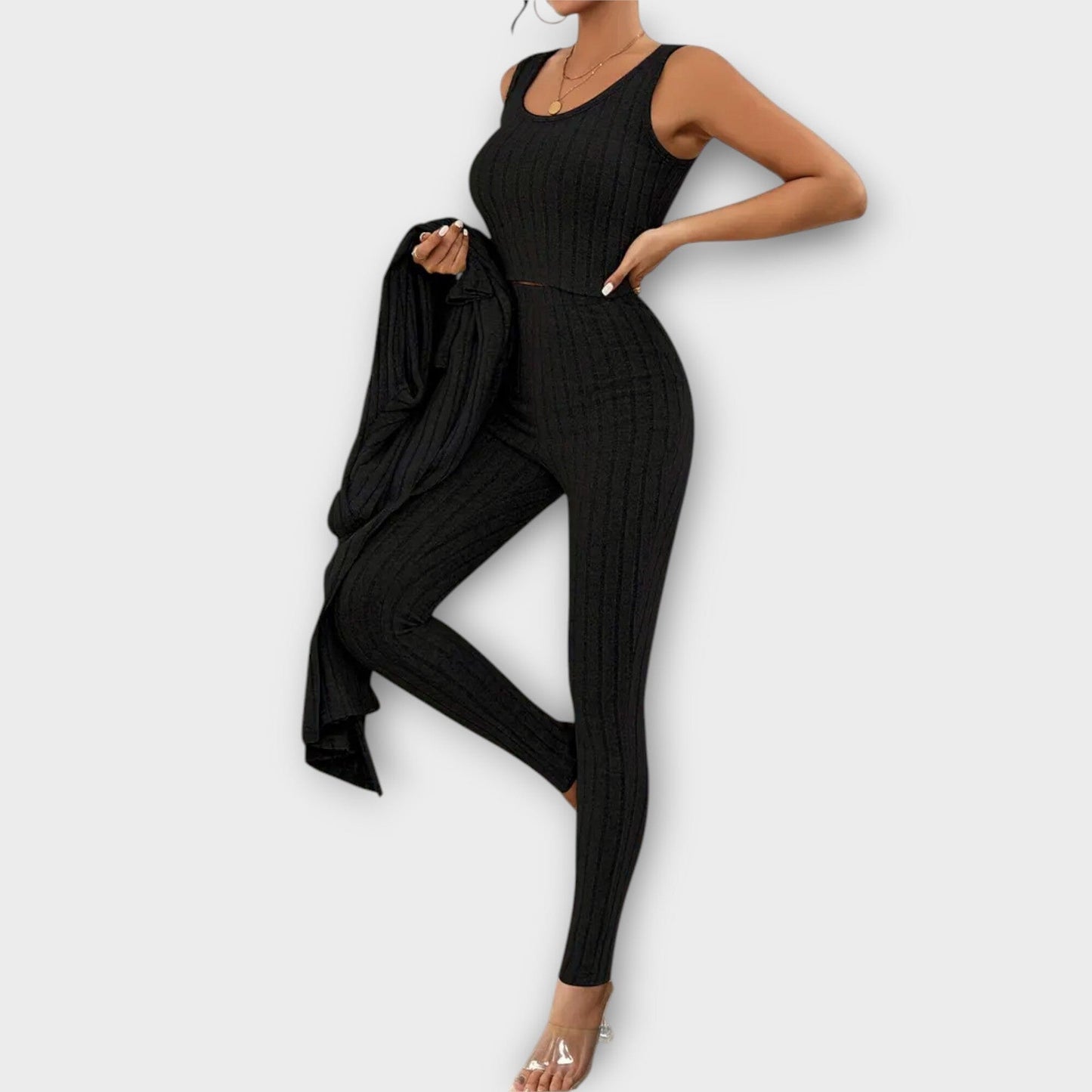 Elisa – Conjunto de 3 Piezas Elisa – Conjunto de 3 Piezas A minha loja Negro S