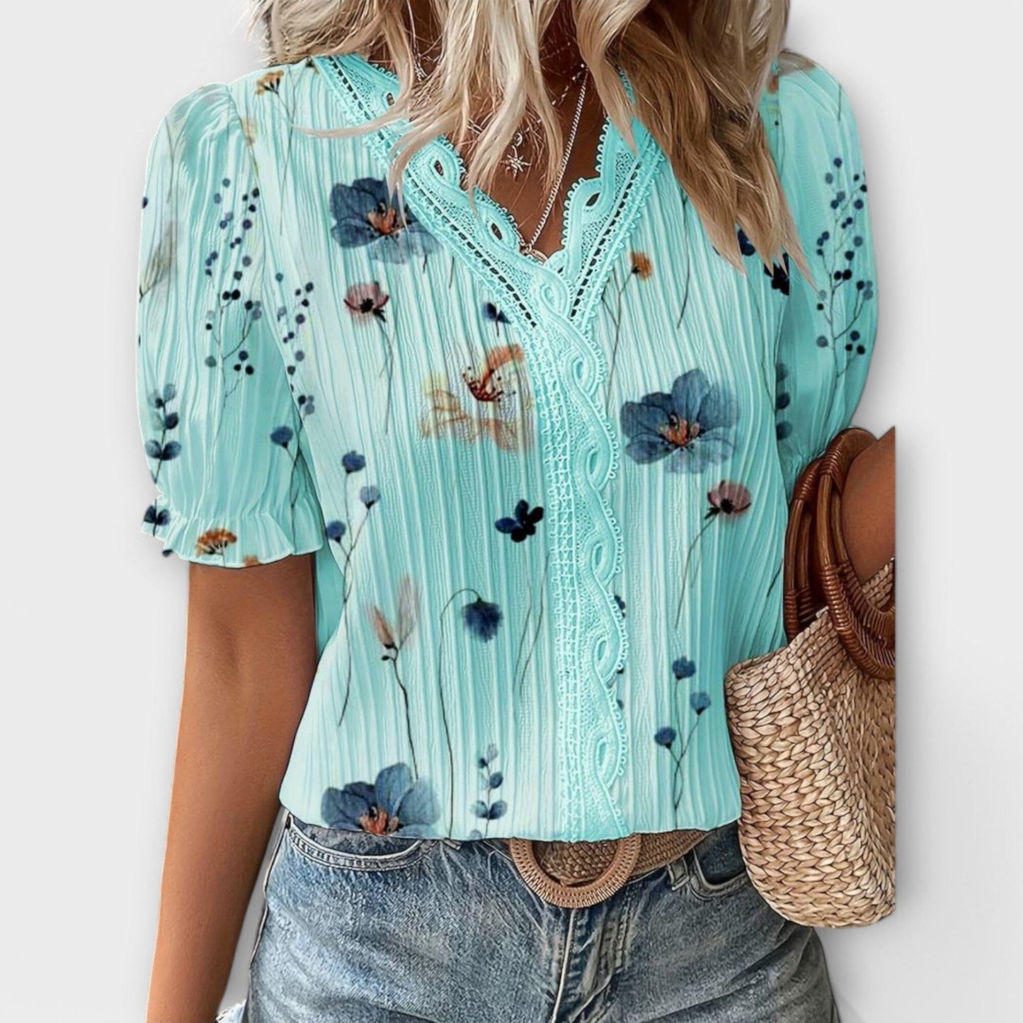 Emily - Blusa de Moda con Escote en V Emily - Blusa de Moda con Escote en V A minha loja