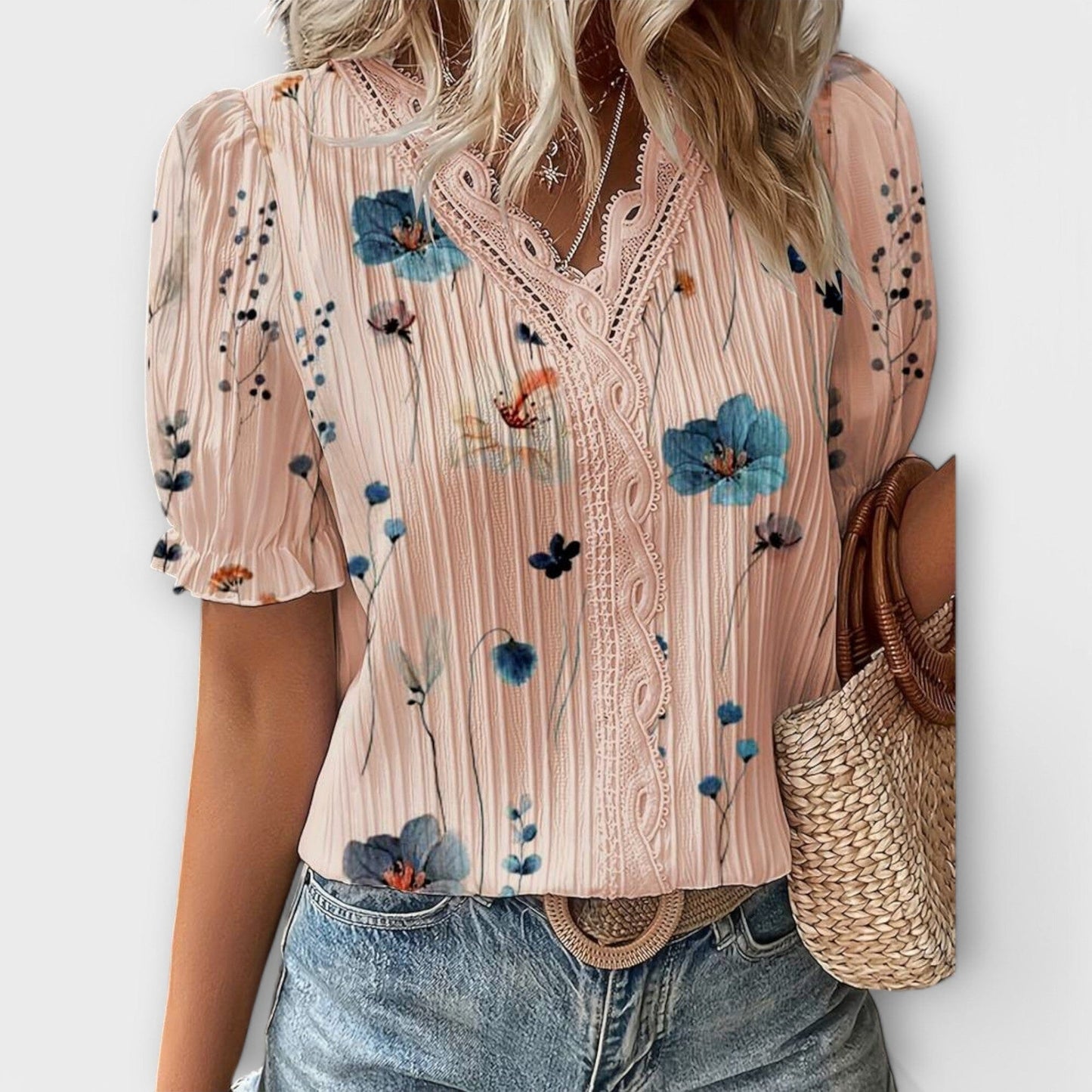 Emily - Blusa de Moda con Escote en V Emily - Blusa de Moda con Escote en V A minha loja