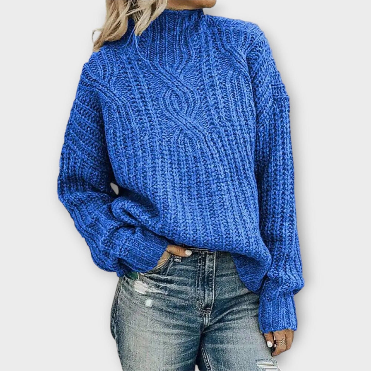 Harper – Suéter de Punto Acogedor Harper – Suéter de Punto Acogedor A minha loja Azul XS