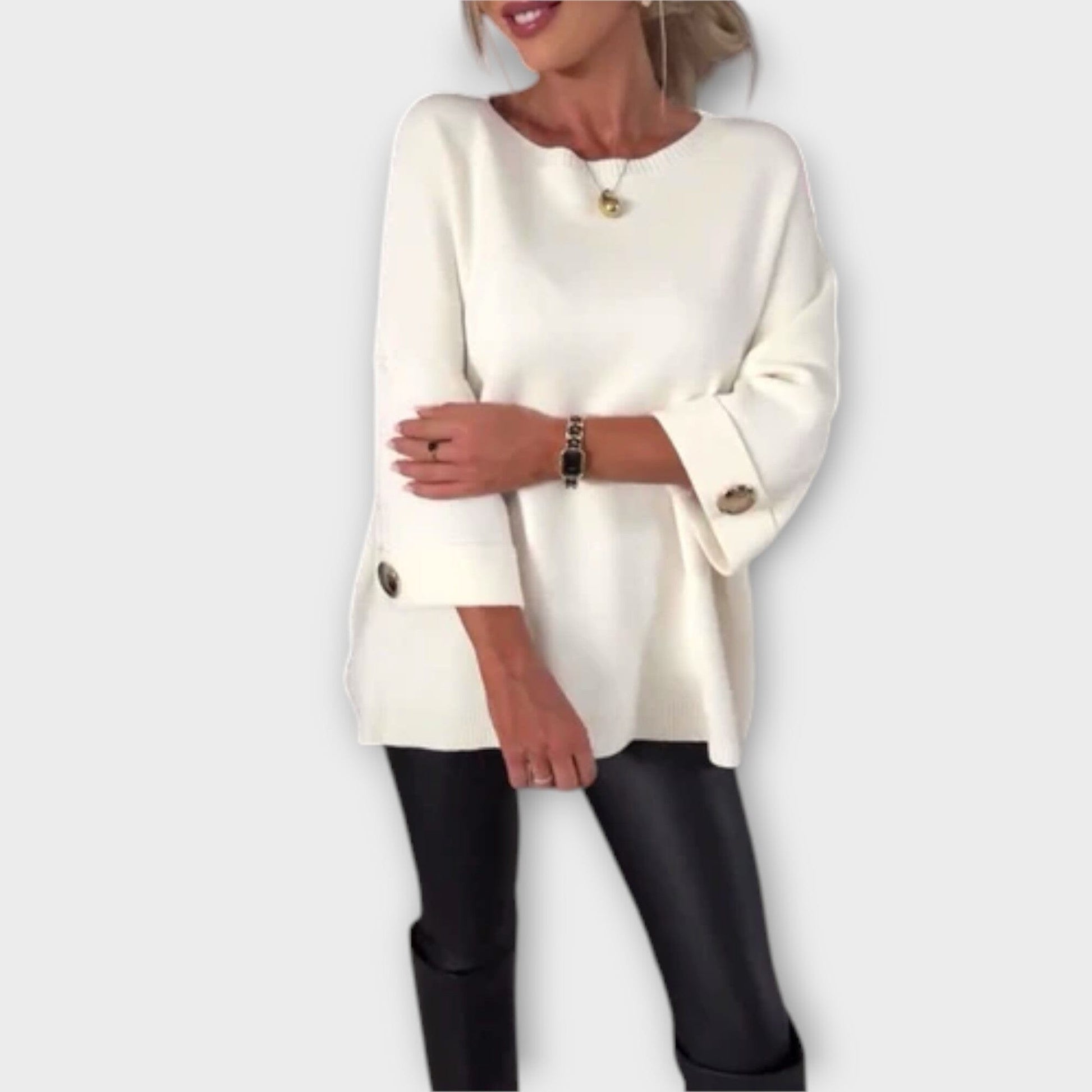 Isabella - Blusa de Punto Elegante Isabella - Blusa de Punto Elegante A minha loja Blanco S