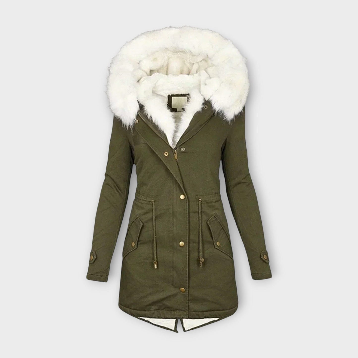 Ivara – Chaqueta de invierno impermeable y forrada con piel Ivara – Chaqueta de invierno impermeable y forrada con piel A minha loja Verde XS