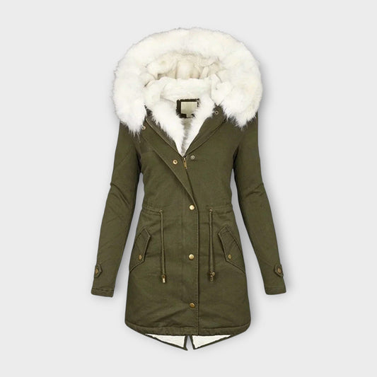 Ivara – Chaqueta de invierno impermeable y forrada con piel Ivara – Chaqueta de invierno impermeable y forrada con piel A minha loja Verde XS