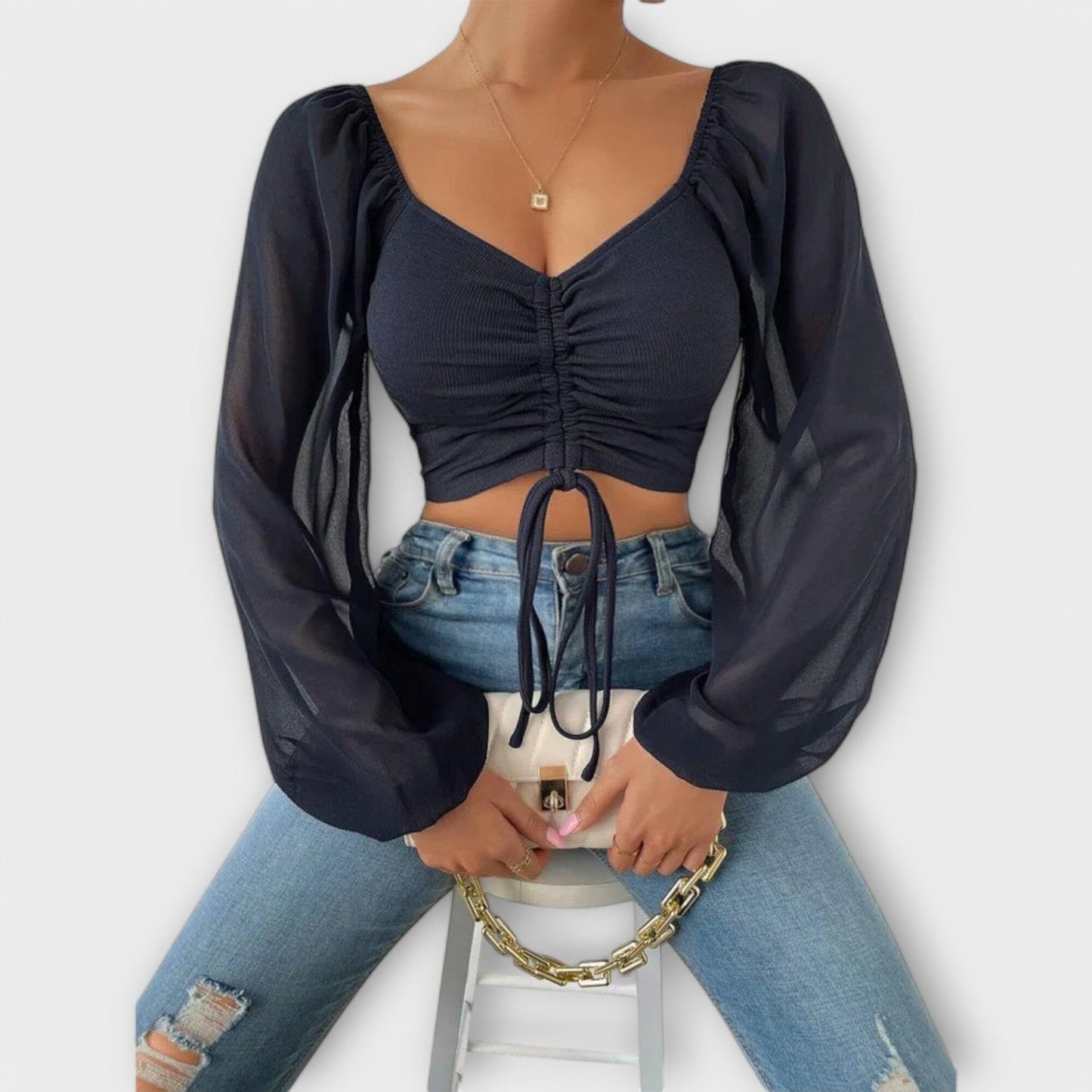 Jacqueline - Blusa Versátil para la Noche Jacqueline - Blusa Versátil para la Noche A minha loja Dunkelblau XS