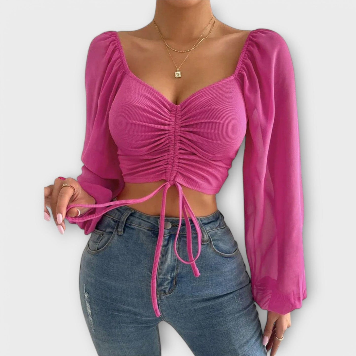 Jacqueline - Blusa Versátil para la Noche Jacqueline - Blusa Versátil para la Noche A minha loja Pink XS