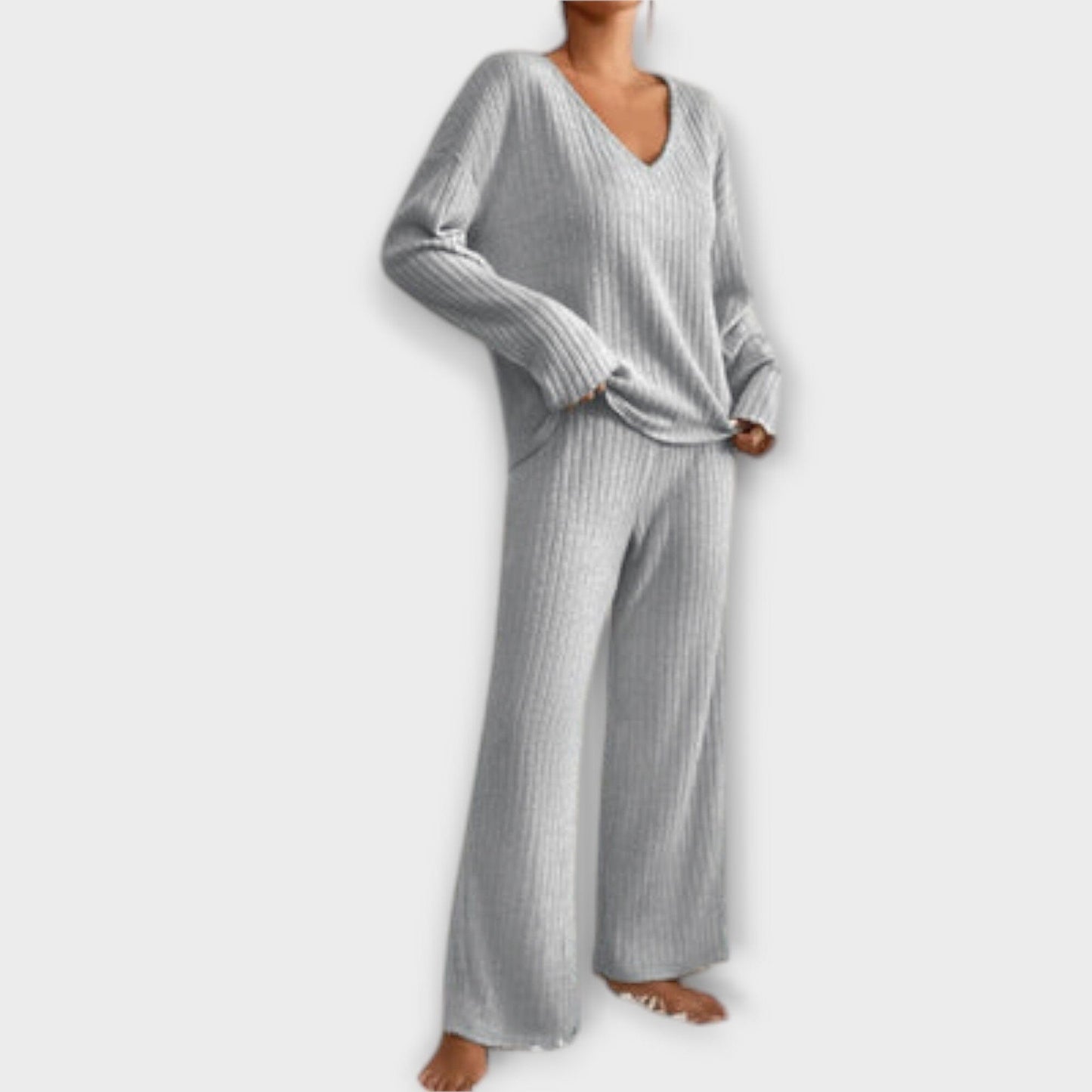 Kathy – Conjunto Cómodo de 2 Piezas Kathy – Conjunto Cómodo de 2 Piezas A minha loja Grau S