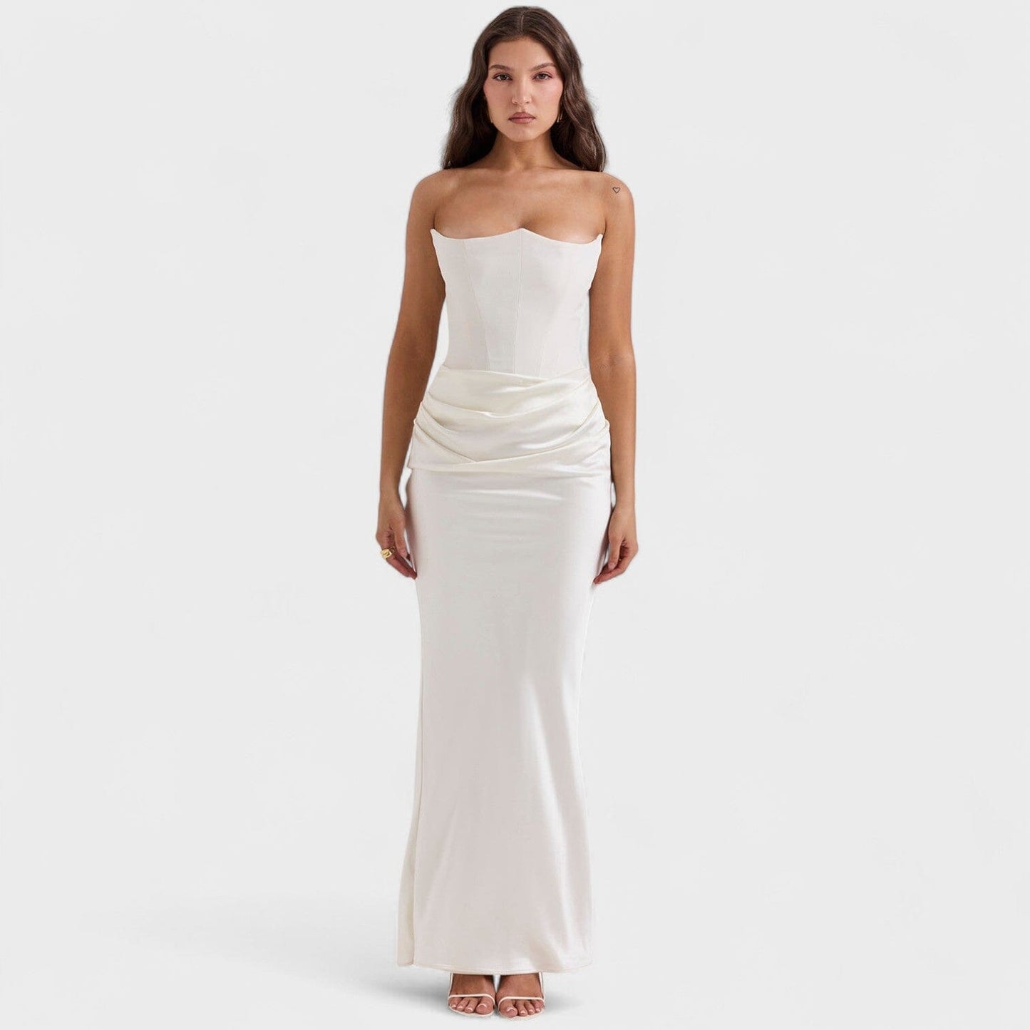 Lina - Vestido Maxi Elegante Lina - Vestido Maxi Elegante Rita Blanco S