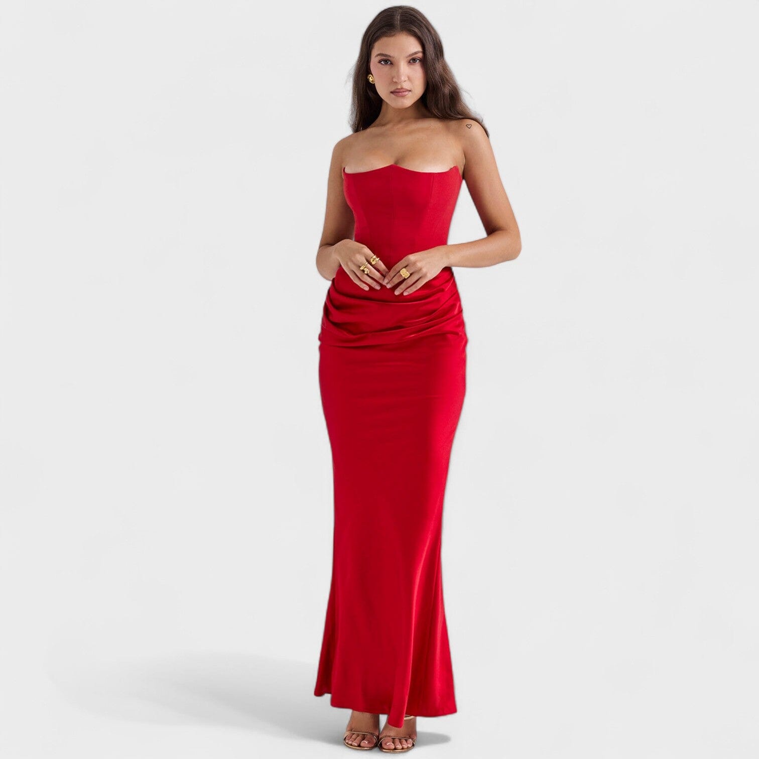 Lina - Vestido Maxi Elegante Lina - Vestido Maxi Elegante Rita Rojo S