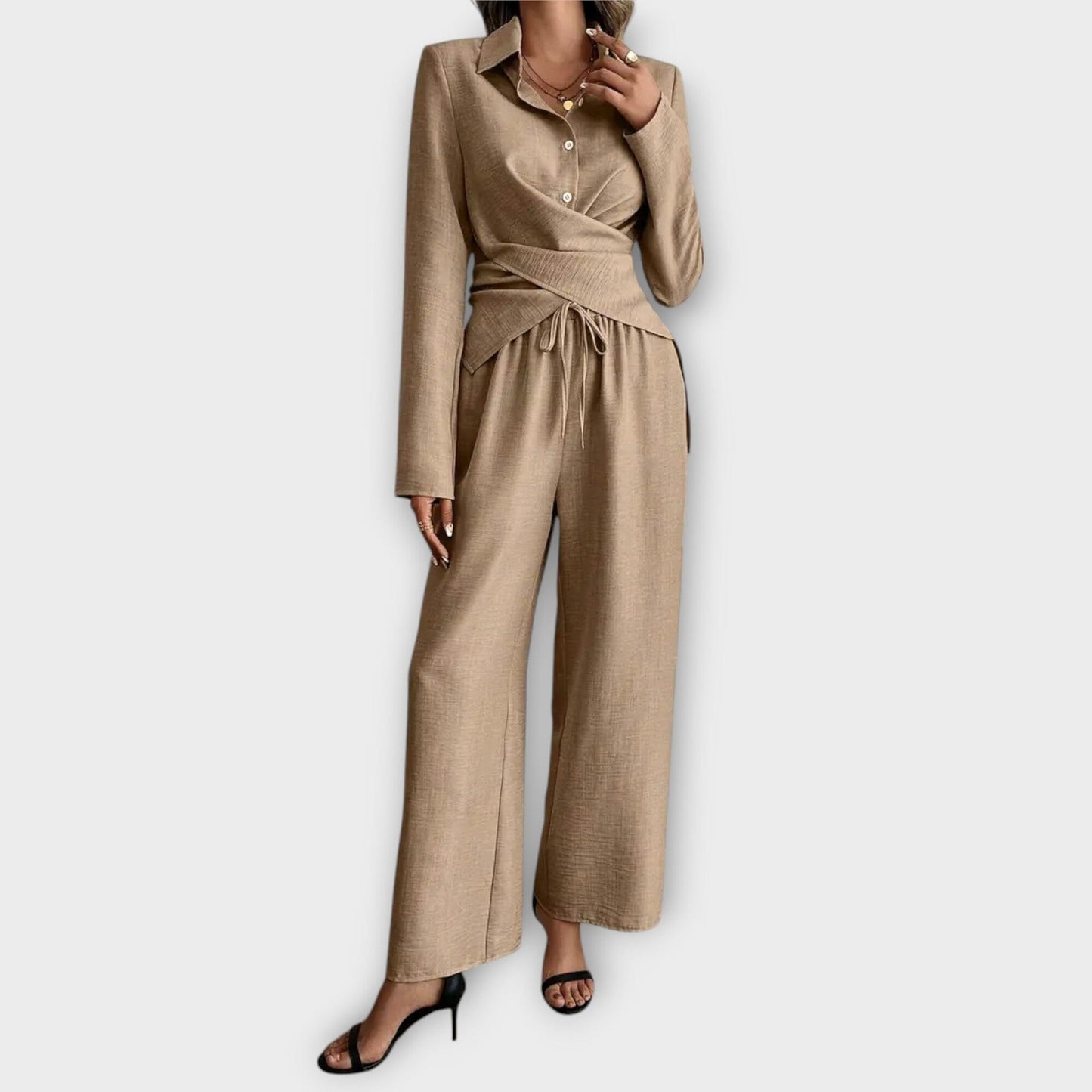 Livia – Elegante Conjunto de 2 Piezas Livia – Elegante Conjunto de 2 Piezas A minha loja Khaki S