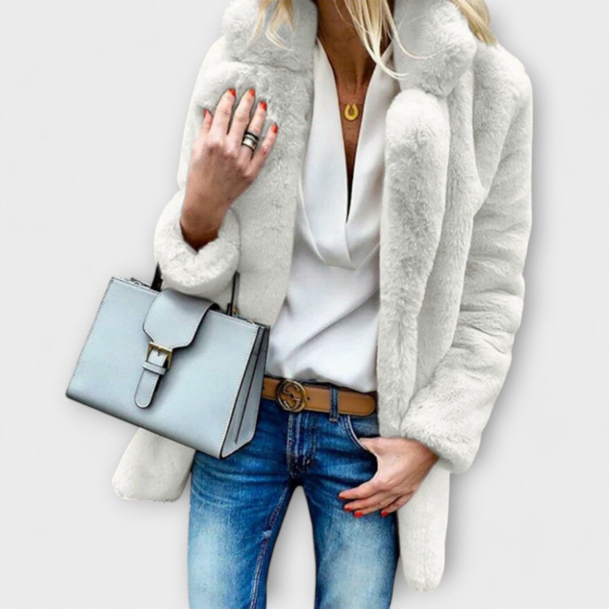 Luna – Abrigo cálido y suave de invierno Luna – Abrigo cálido y suave de invierno A minha loja Blanco S