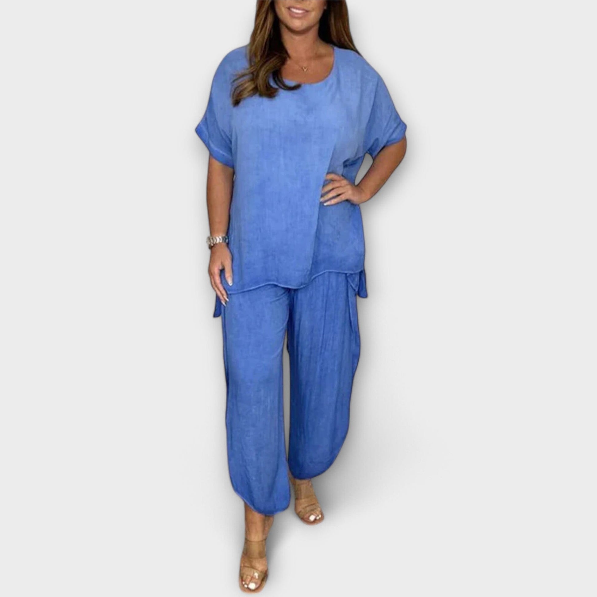 Maria - Conjunto de Dos Piezas Maria - Conjunto de Dos Piezas A minha loja Azul S