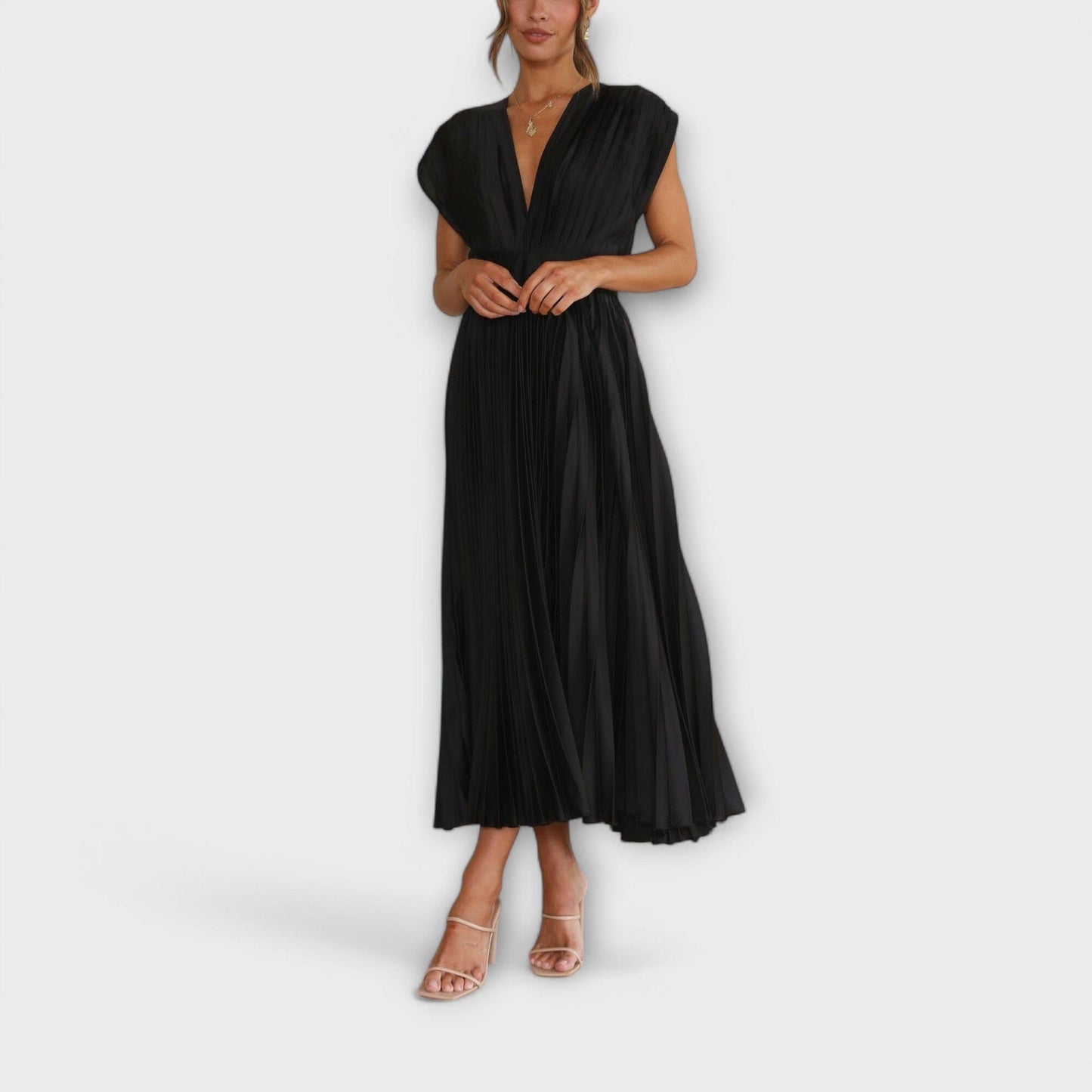 Maria – Vestido plisado elegante Maria – Vestido plisado elegante A minha loja Negro S