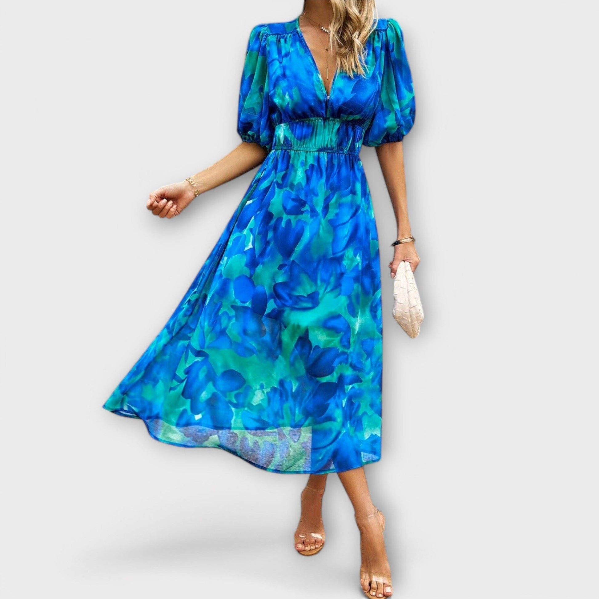 Mathilda – Vestido midi con estilo Mathilda – Vestido midi con estilo A minha loja Azul S