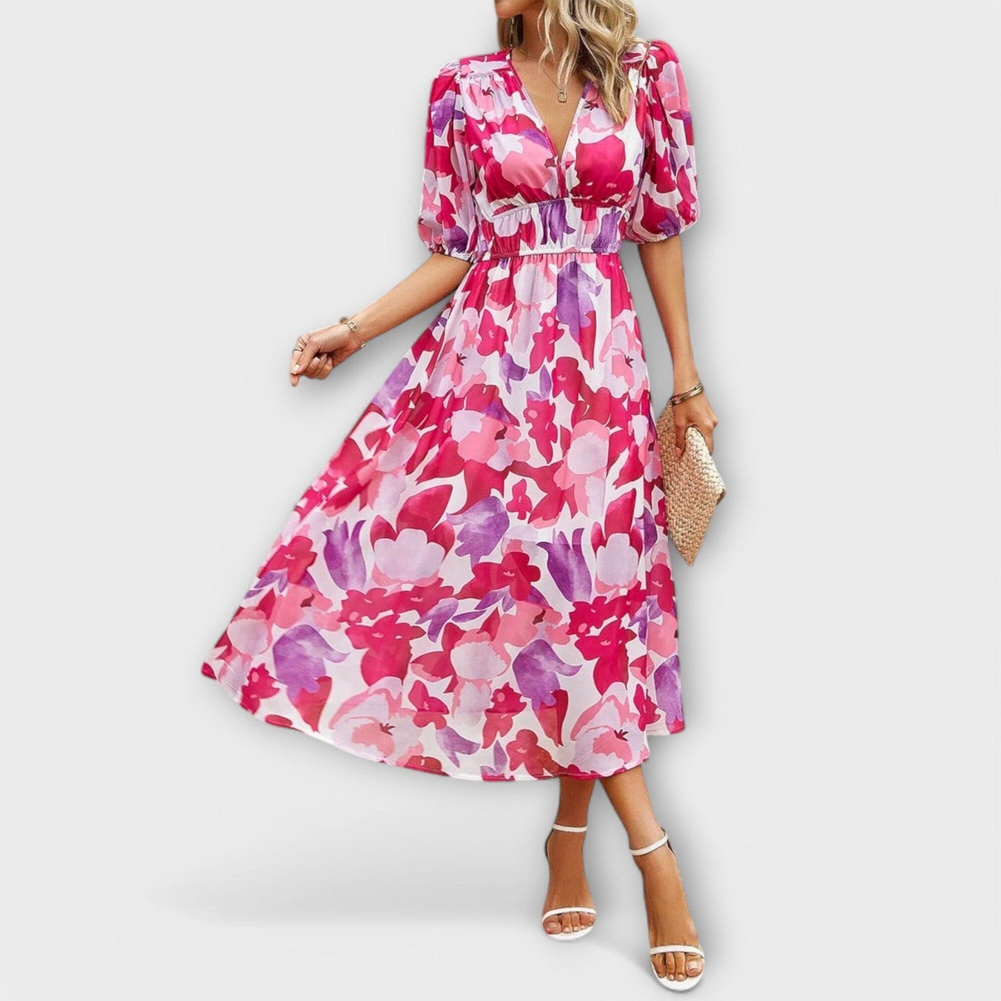 Mathilda – Vestido midi con estilo Mathilda – Vestido midi con estilo A minha loja Rojo S