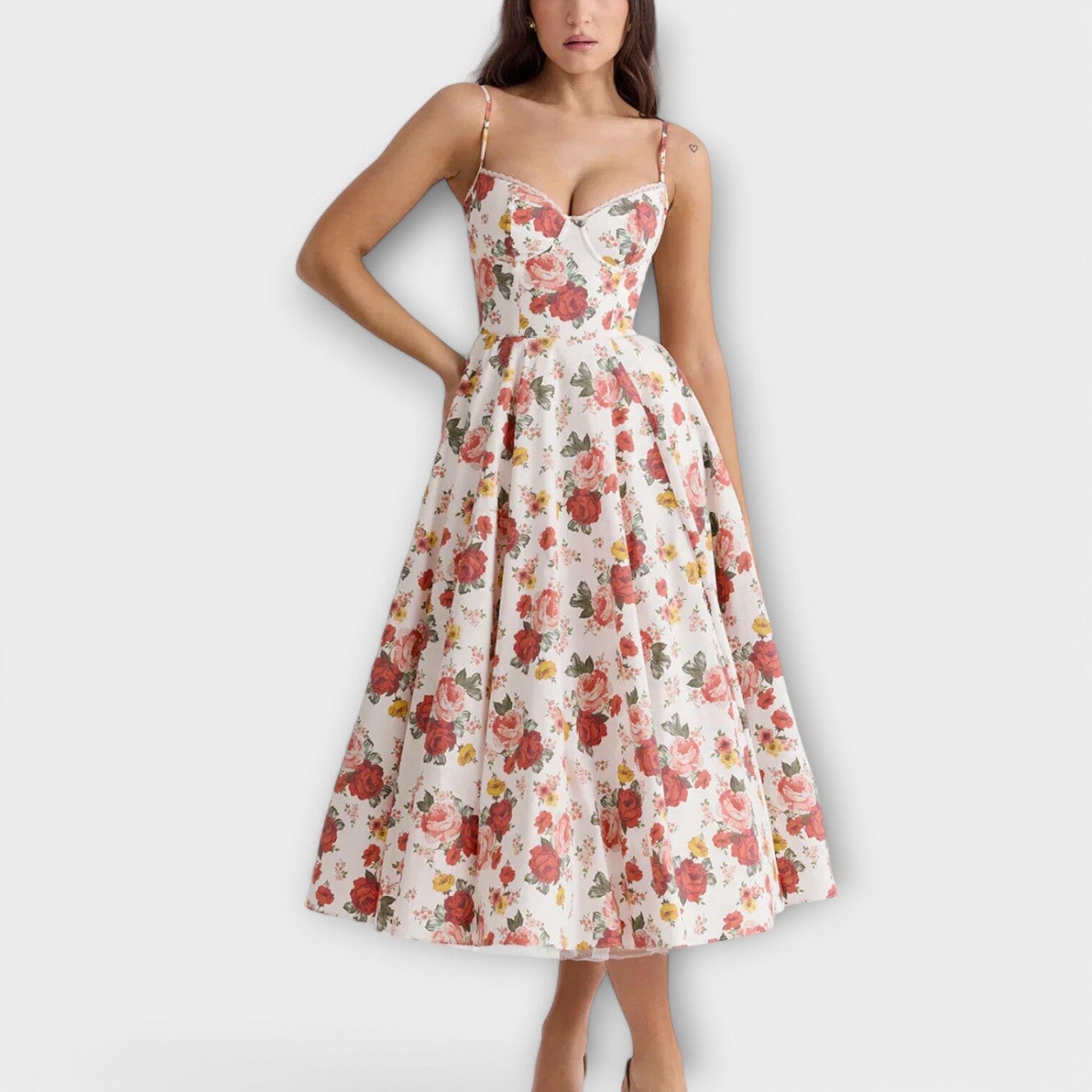 Mélie – Vestido ligero de verano con detalle de corsé Mélie – Vestido ligero de verano con detalle de corsé A minha loja Rotgeblümt S