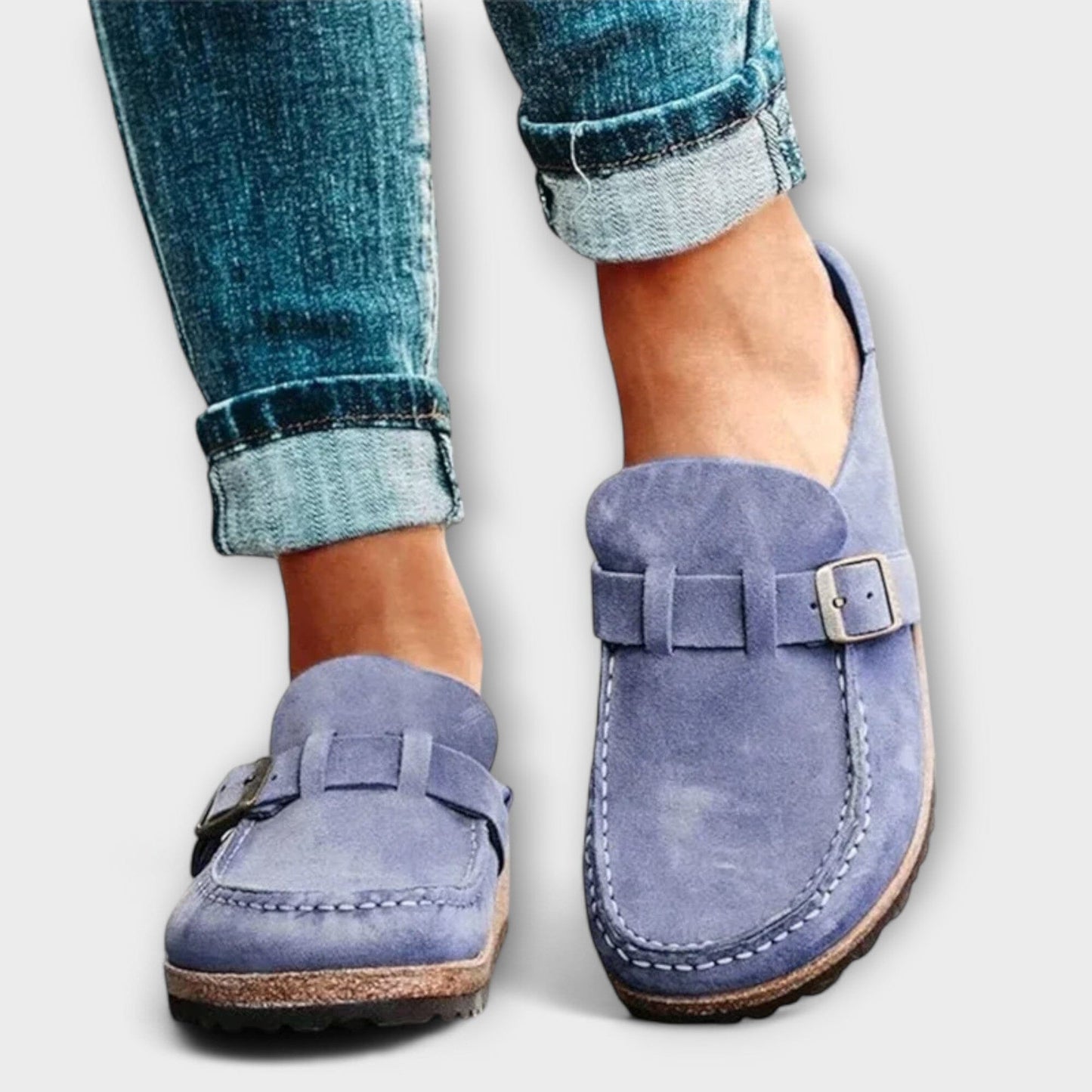 Mocasines ortopédicos para mujer con hebilla decorativa Mocasines ortopédicos para mujer con hebilla decorativa A minha loja Lila 35
