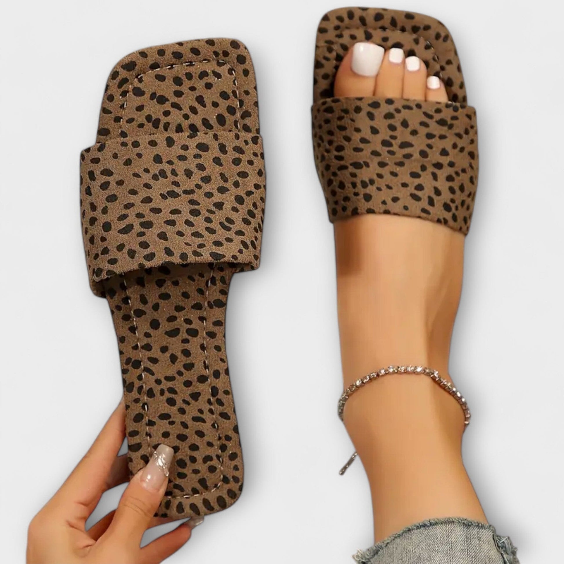 Mocasines planos con estampado de leopardo Mocasines planos con estampado de leopardo A minha loja Braun 37