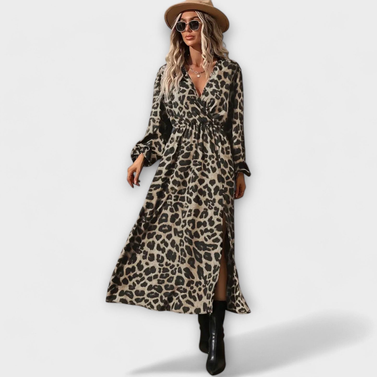 Natalie – Vestido con estilo y estampado de leopardo Natalie – Vestido con estilo y estampado de leopardo A minha loja