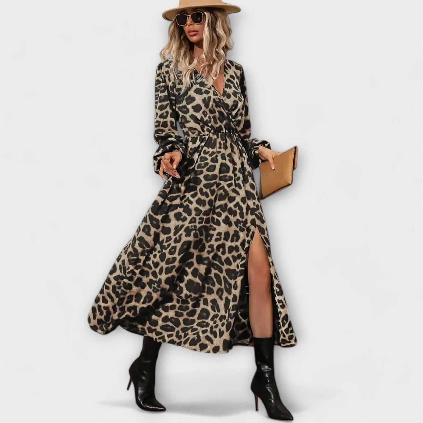 Natalie – Vestido con estilo y estampado de leopardo Natalie – Vestido con estilo y estampado de leopardo A minha loja