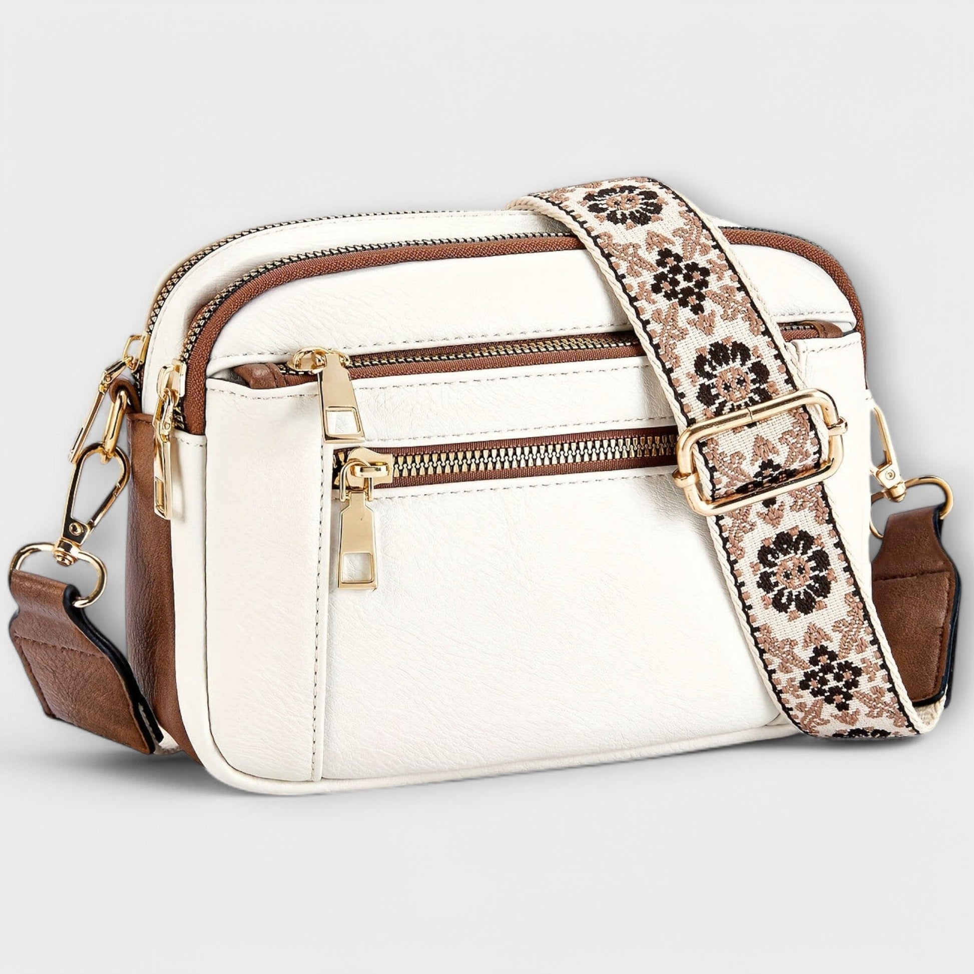 Rita. – Bolso bandolera de cuero vegano Rita. – Bolso bandolera de cuero vegano Rita Blanco